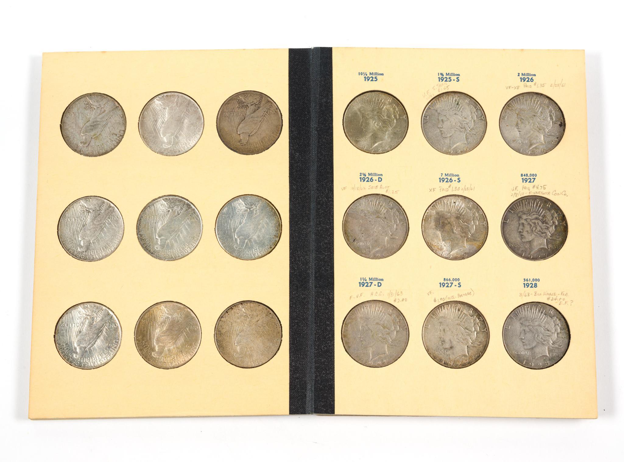 Complete Set Of Peace dollars