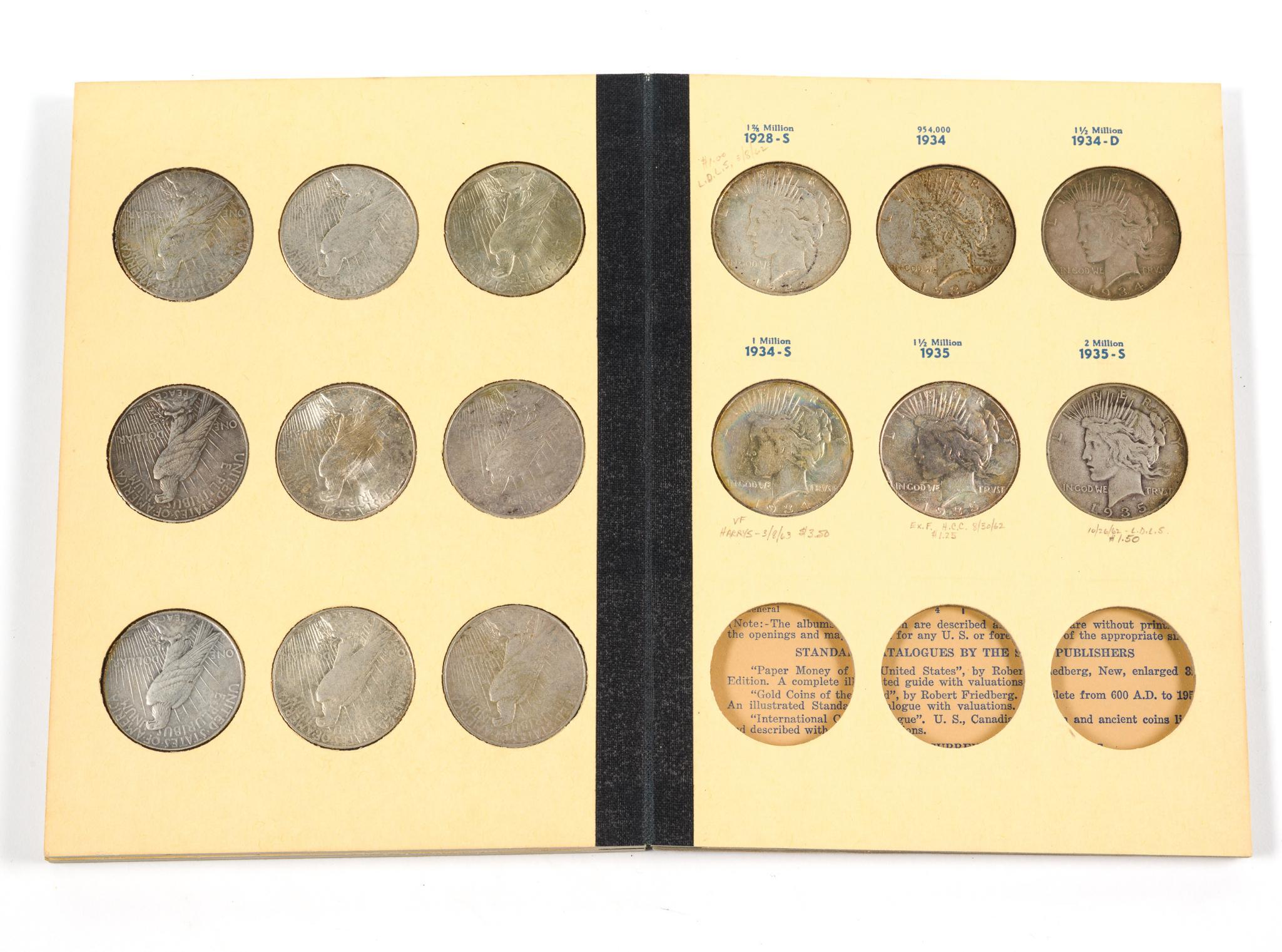 Complete Set Of Peace dollars