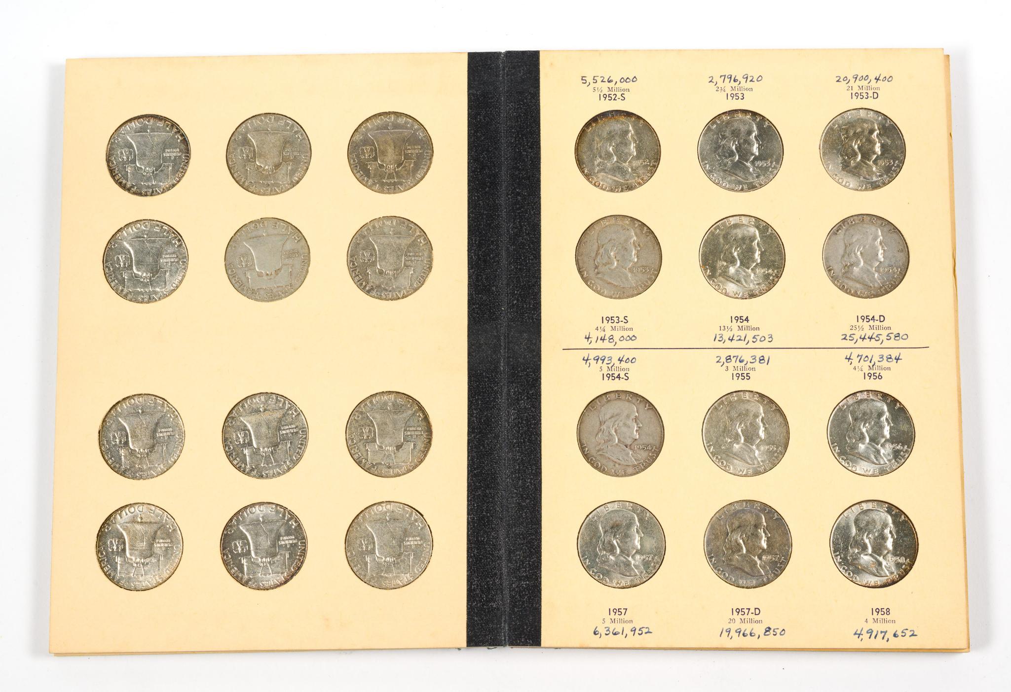 Complete Set Of Franklin Half Dollars