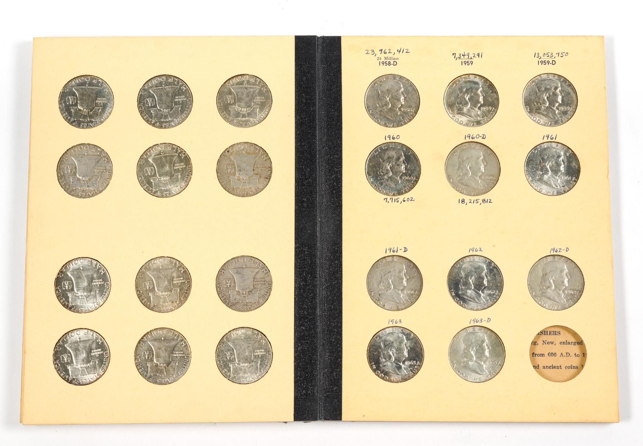 Complete Set Of Franklin Half Dollars