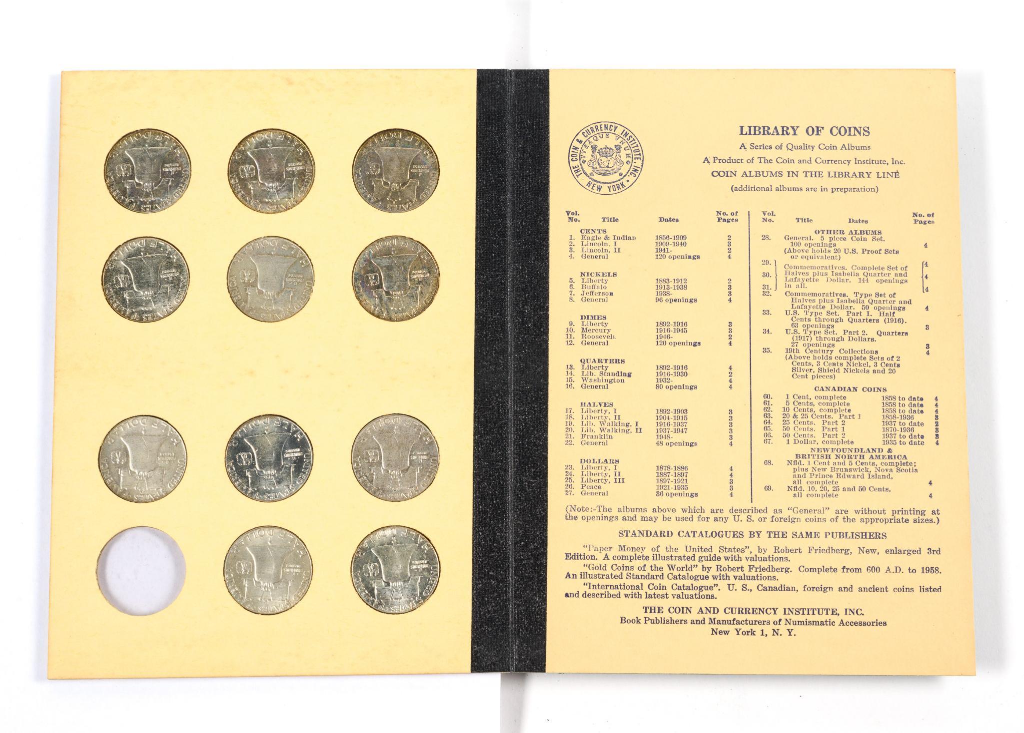 Complete Set Of Franklin Half Dollars