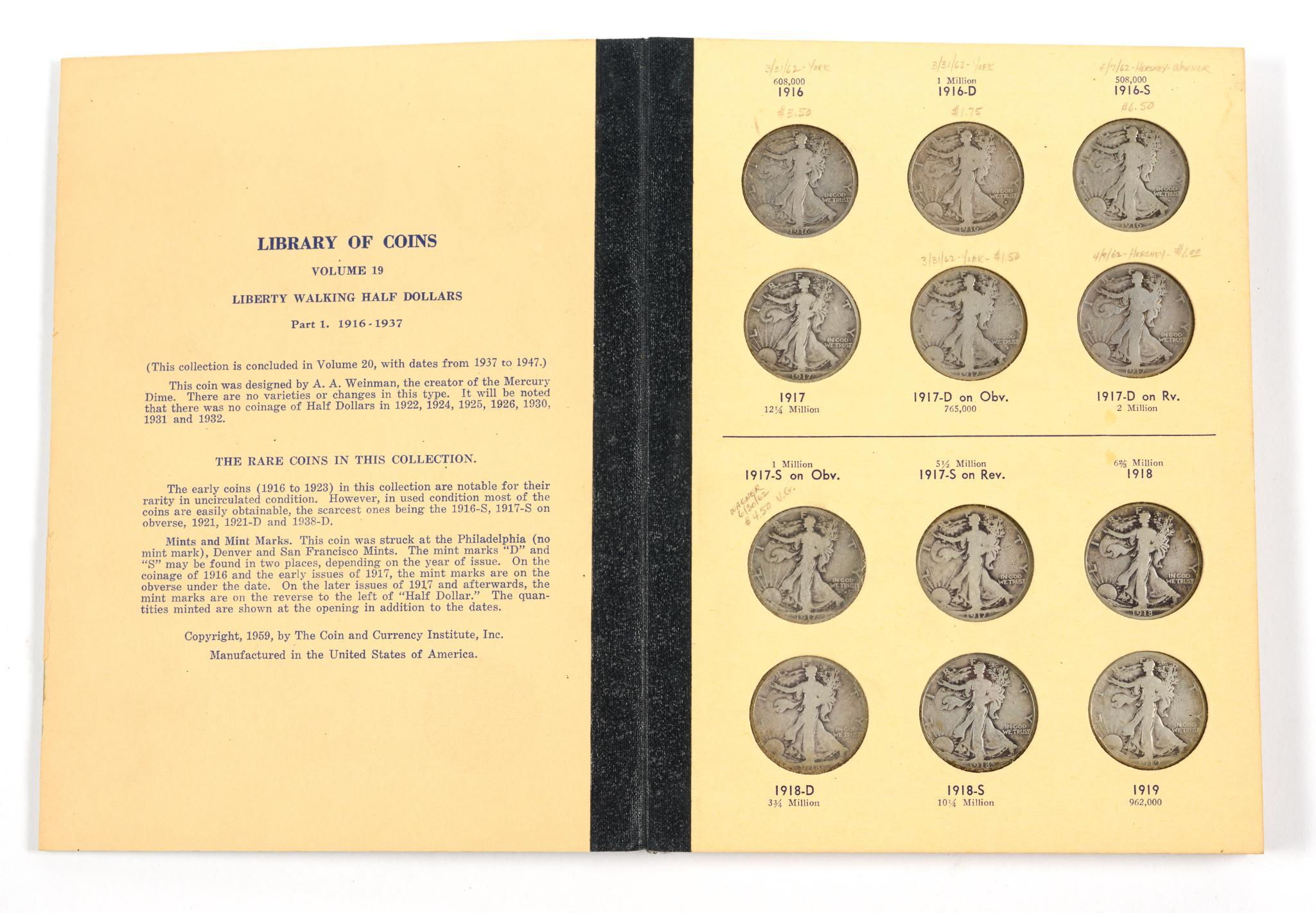 Complete Walking Liberty Silver Half Dollar Book Part 1