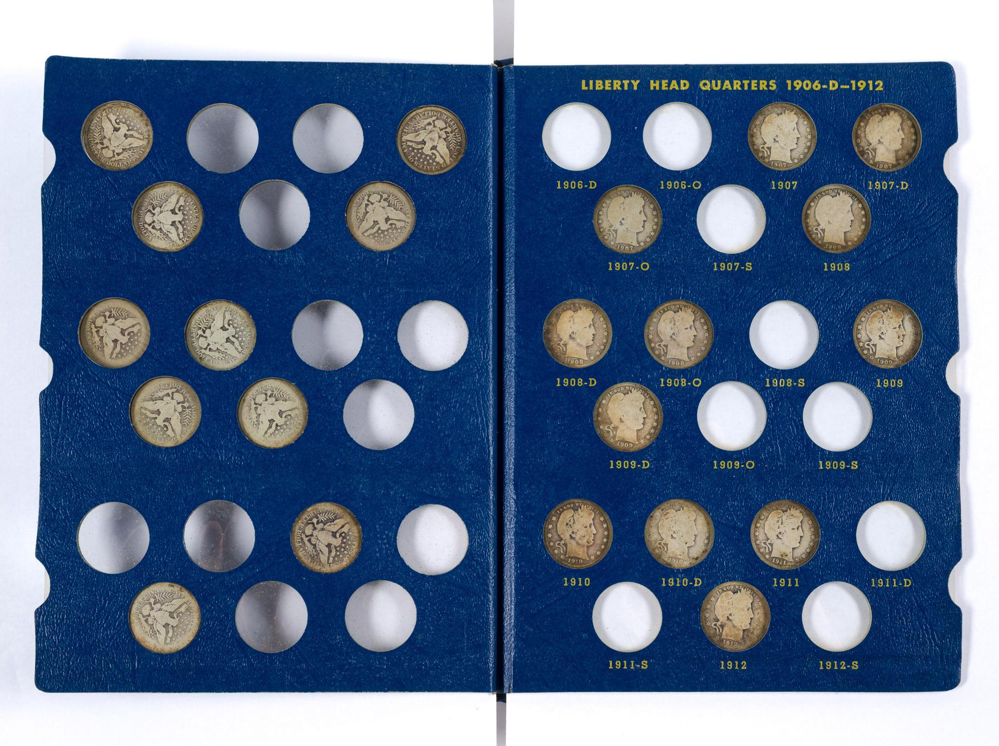 Partial Barber Silver Quarters Book