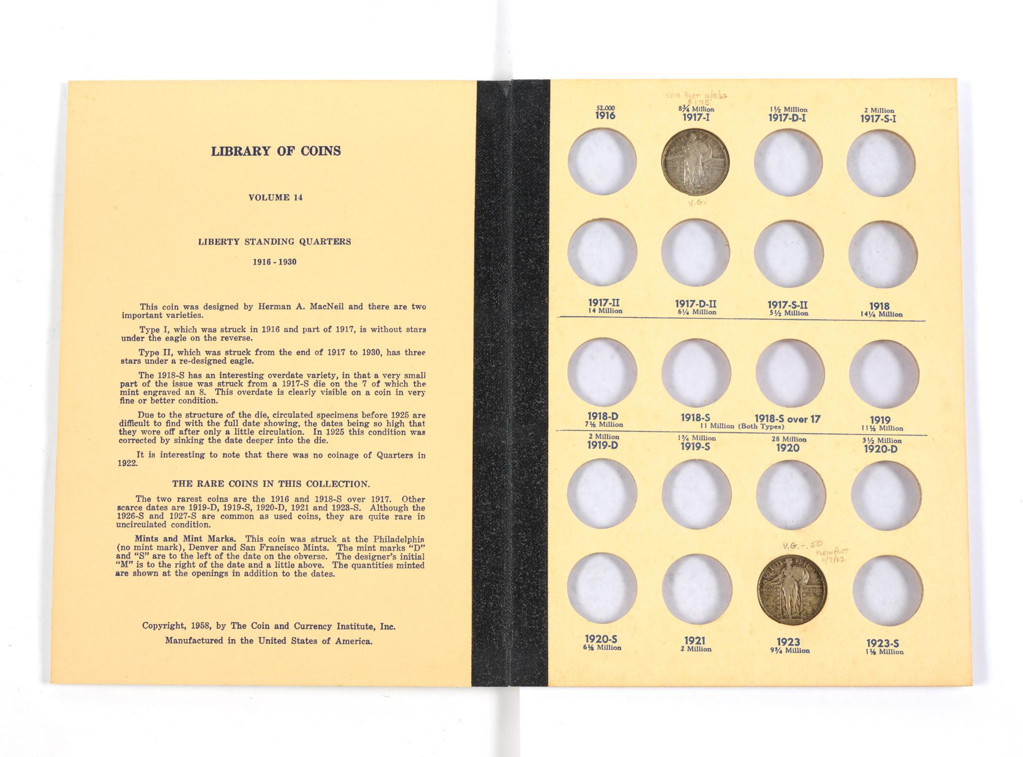 Partial Barber Silver Quarters Book