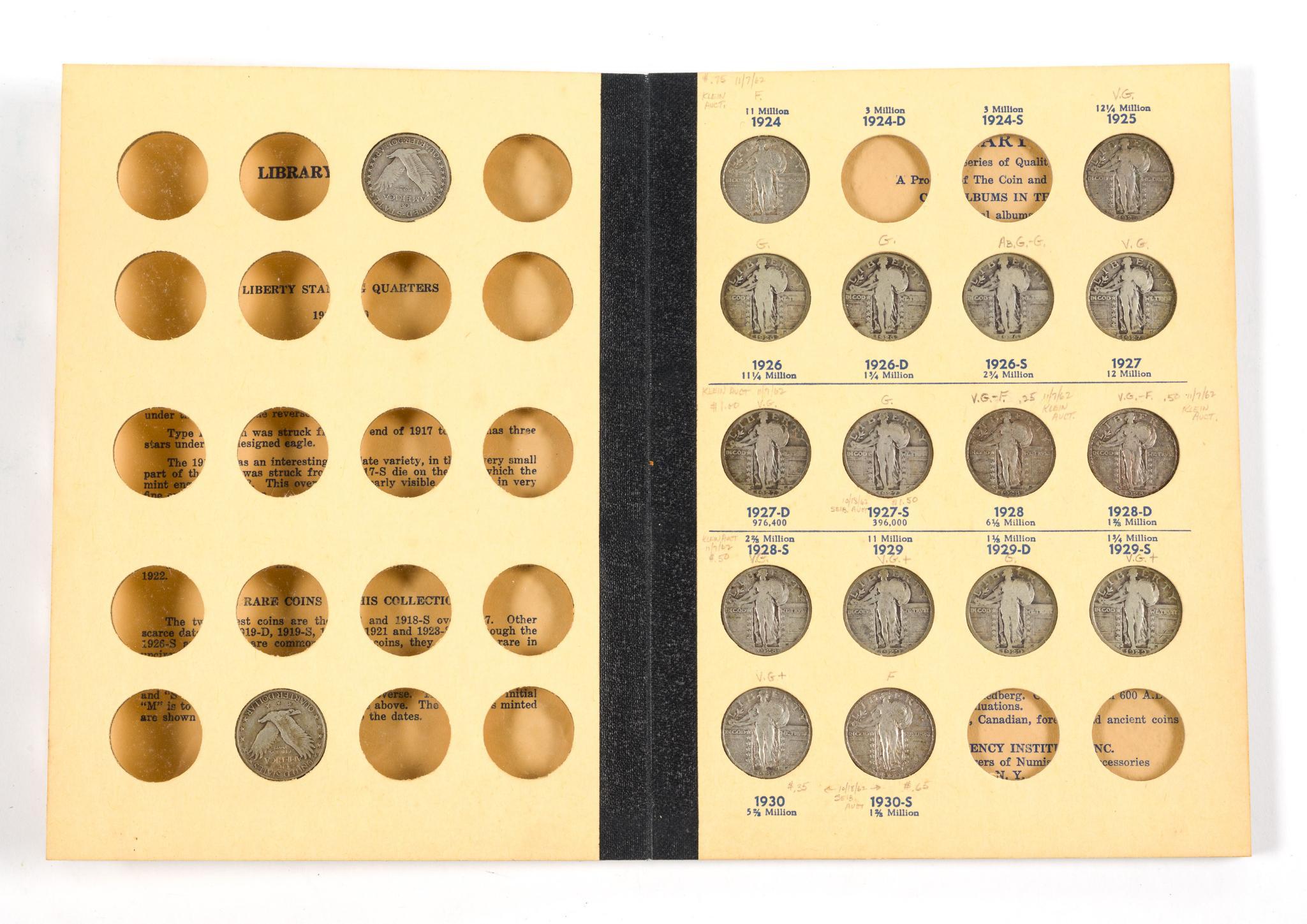 Partial Barber Silver Quarters Book