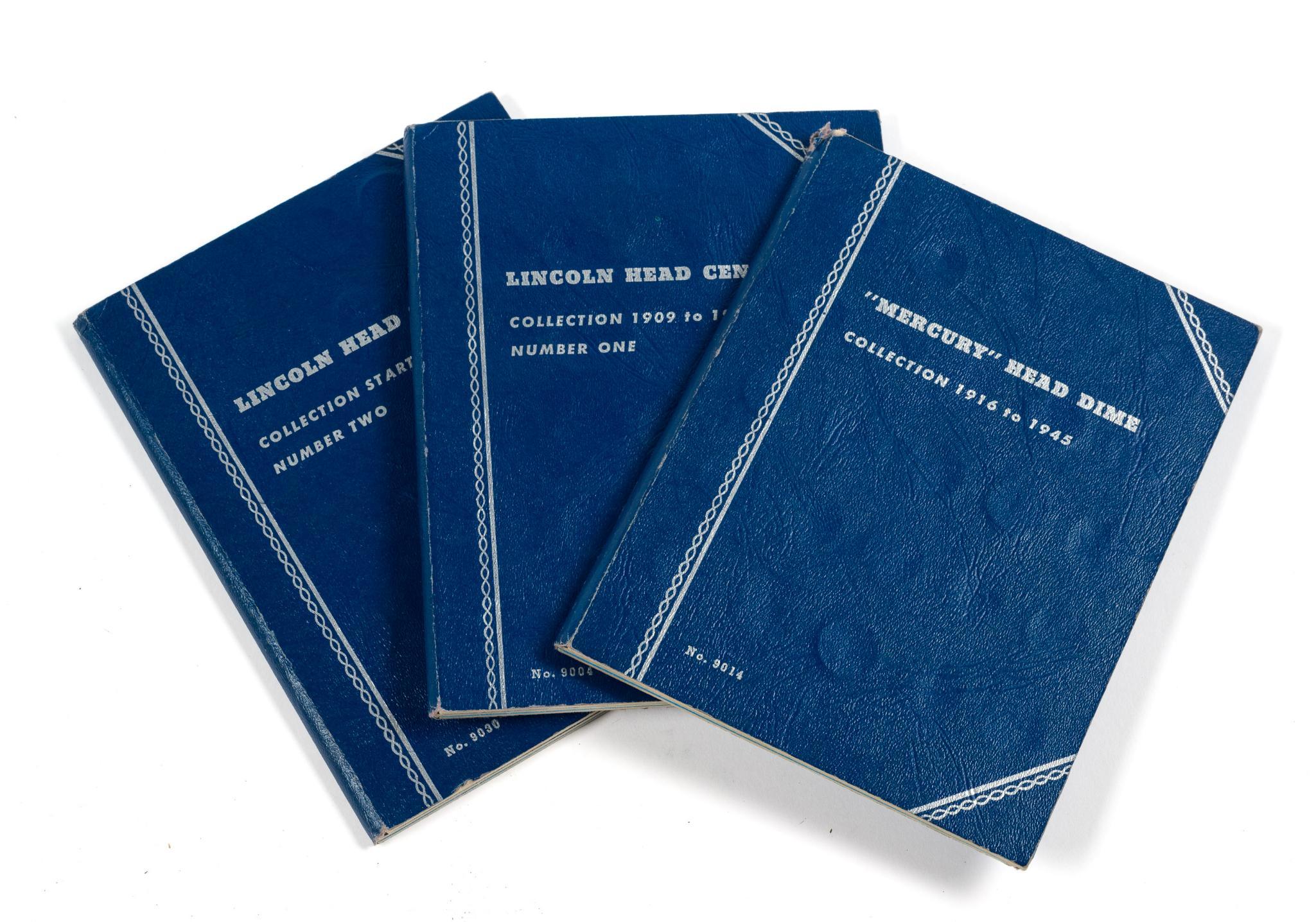 Partial Silver Mercury Dime Book And Wheat Cents