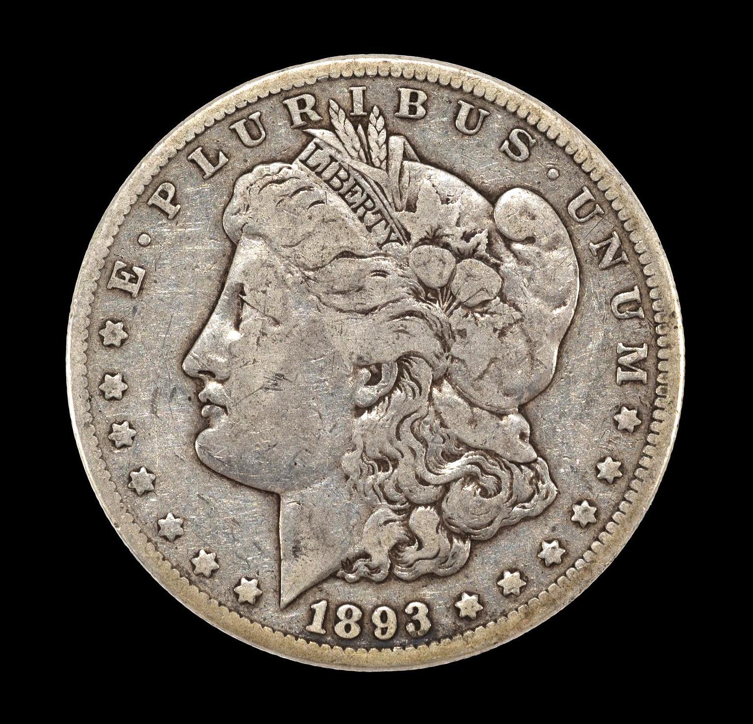 1893-CC Carson City Mint Silver Dollar