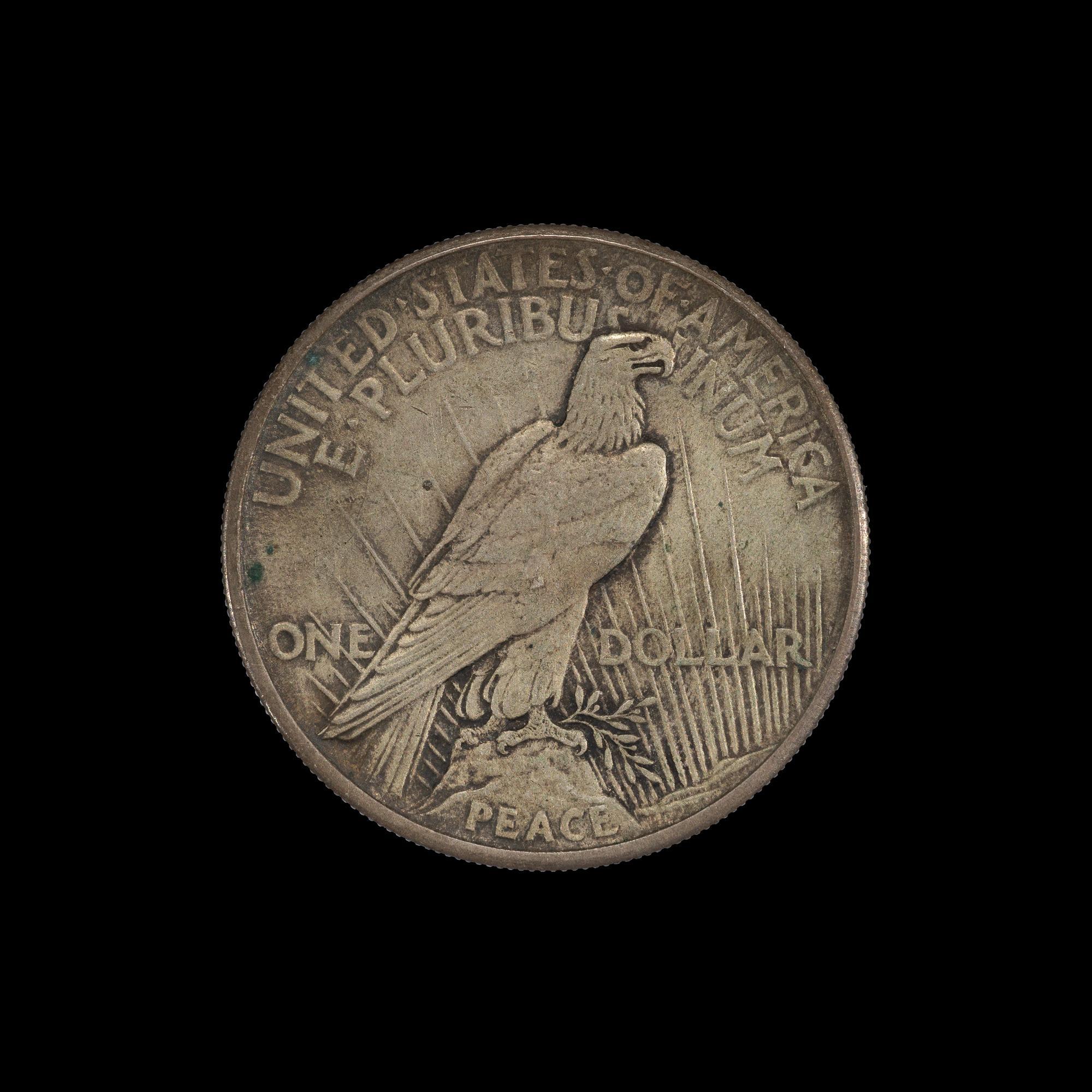1921 Peace Dollar And Capped Bust Half