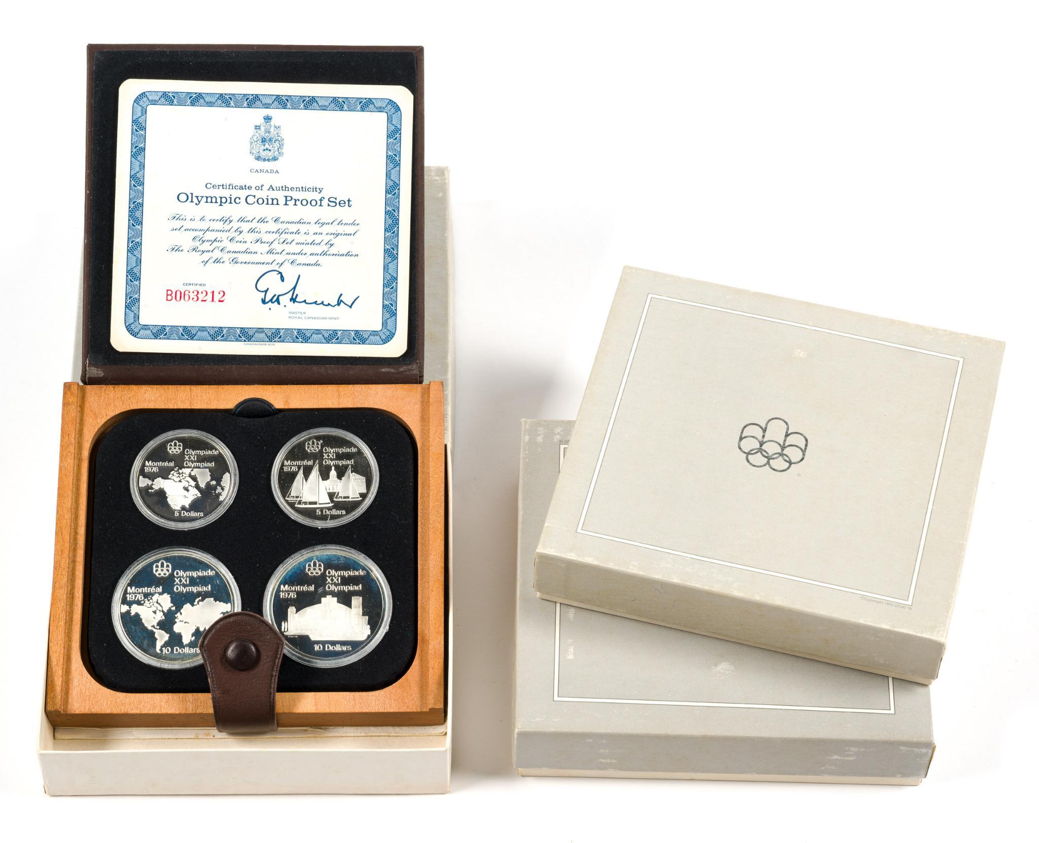 Three 1976 Montreal Olympic Silver Coin Sets