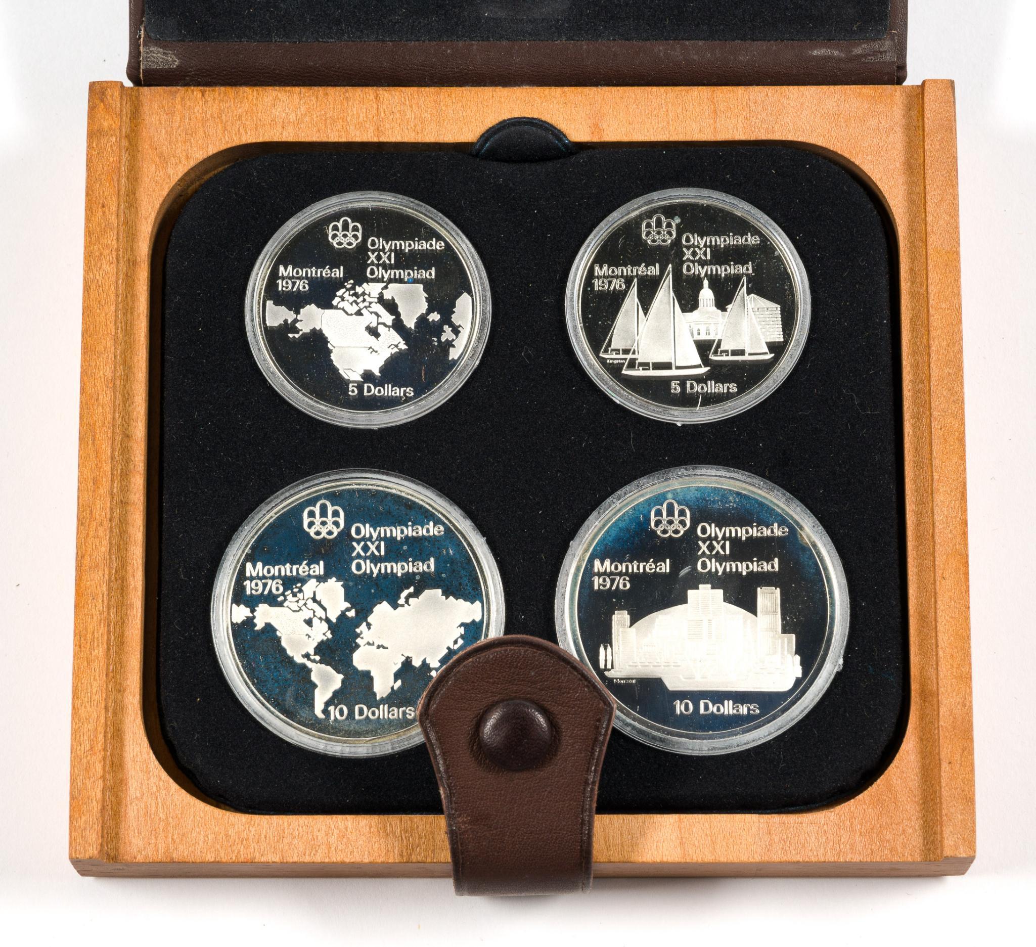 Three 1976 Montreal Olympic Silver Coin Sets
