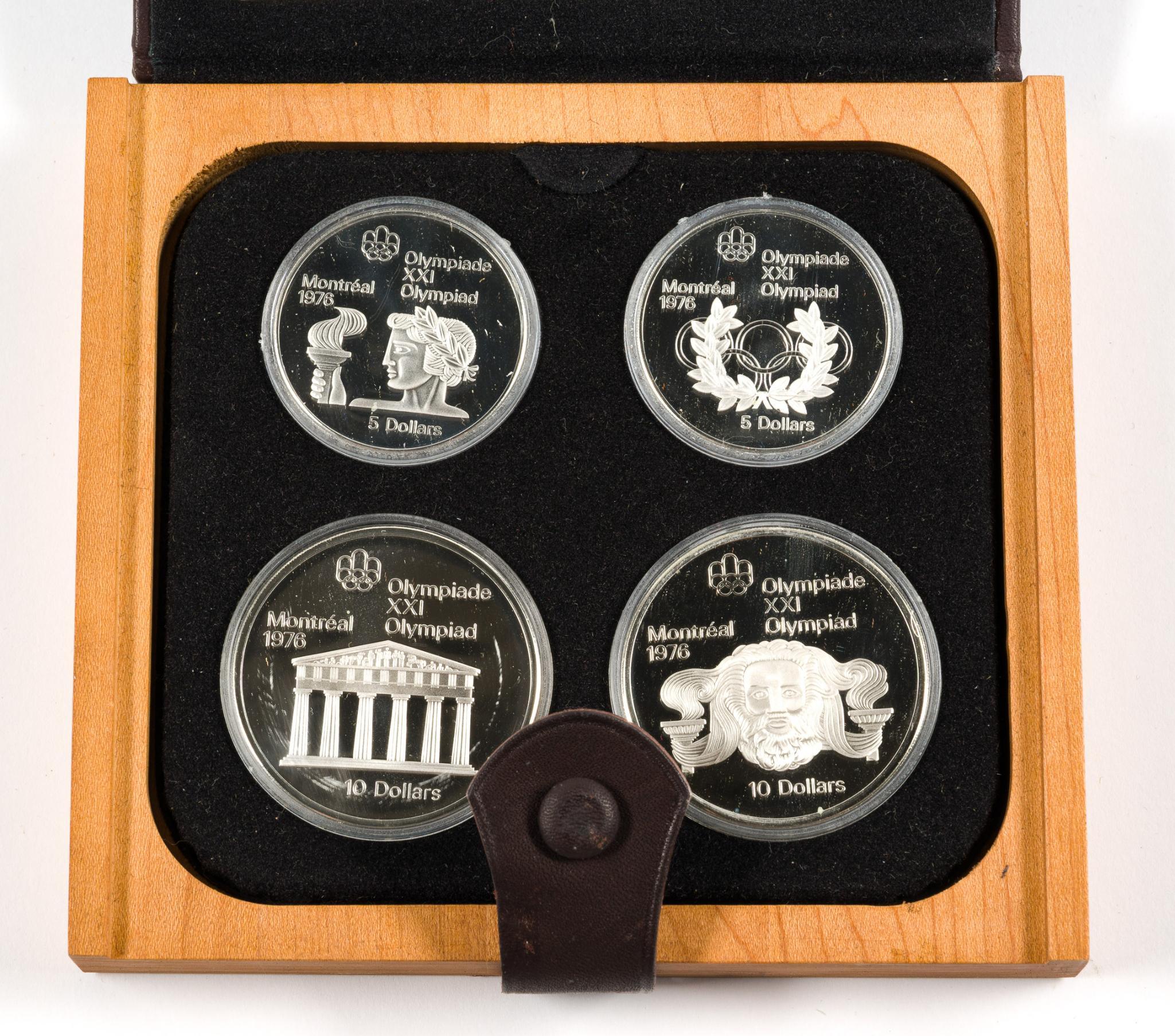 Three 1976 Montreal Olympic Silver Coin Sets