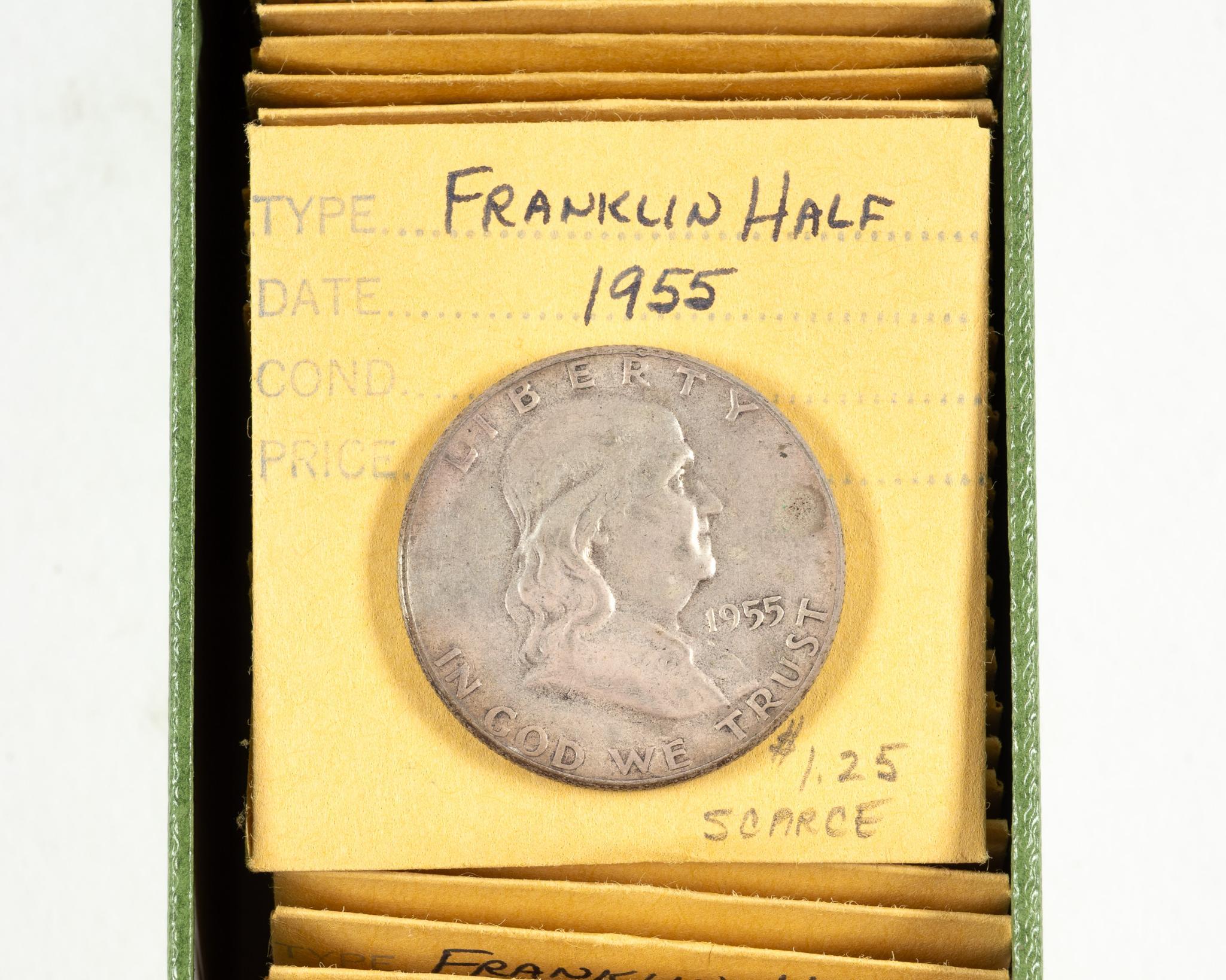 Eighty Six Franklin Silver Half Dollars