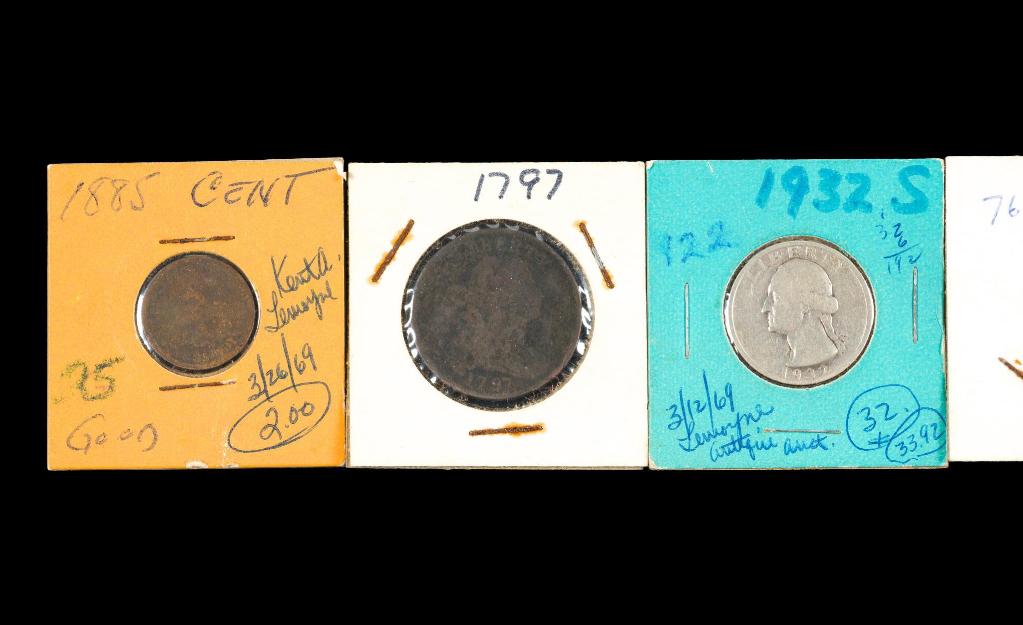 Coins Incl. Silver Half Dollars and Quarters