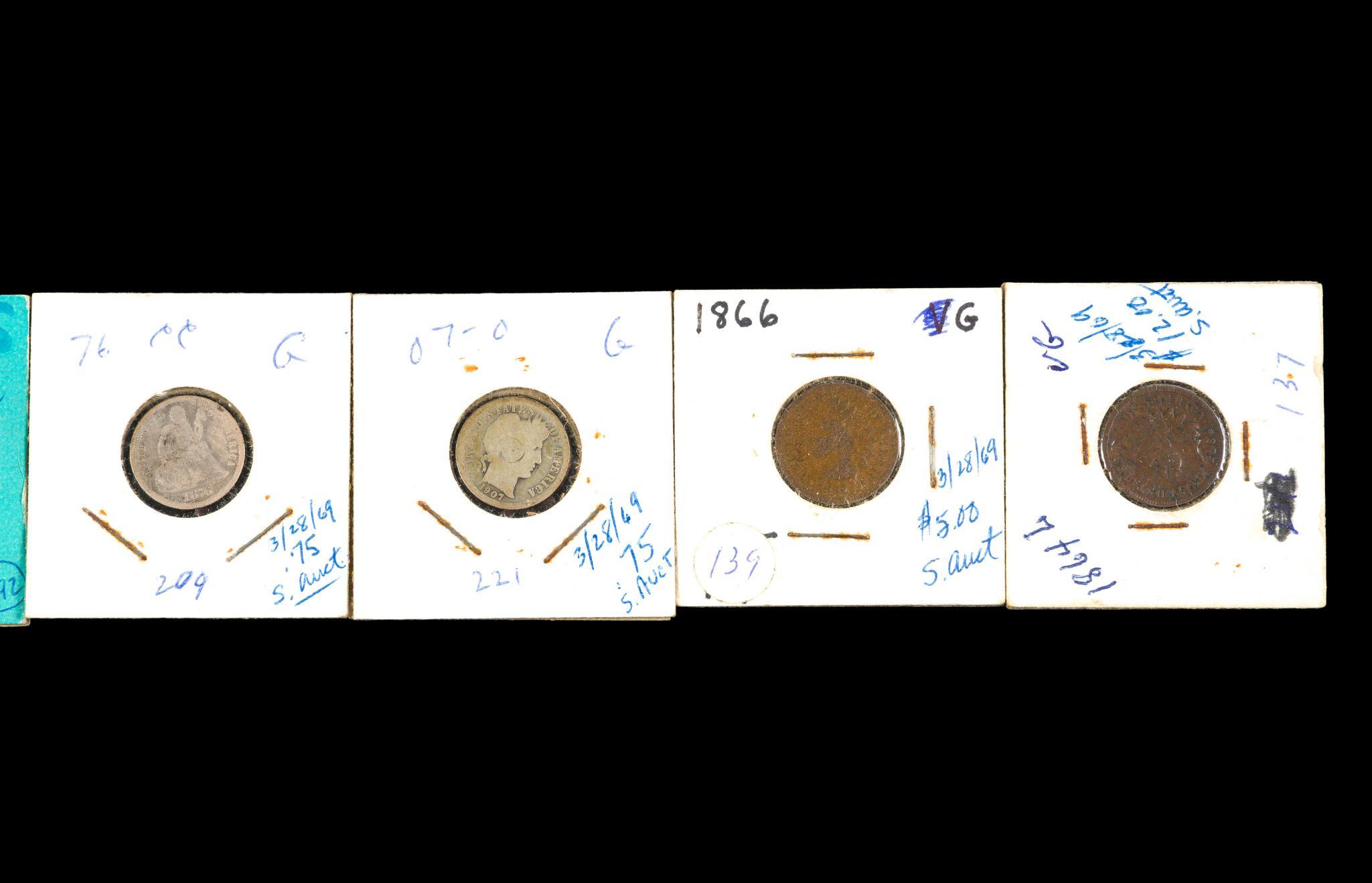 Coins Incl. Silver Half Dollars and Quarters
