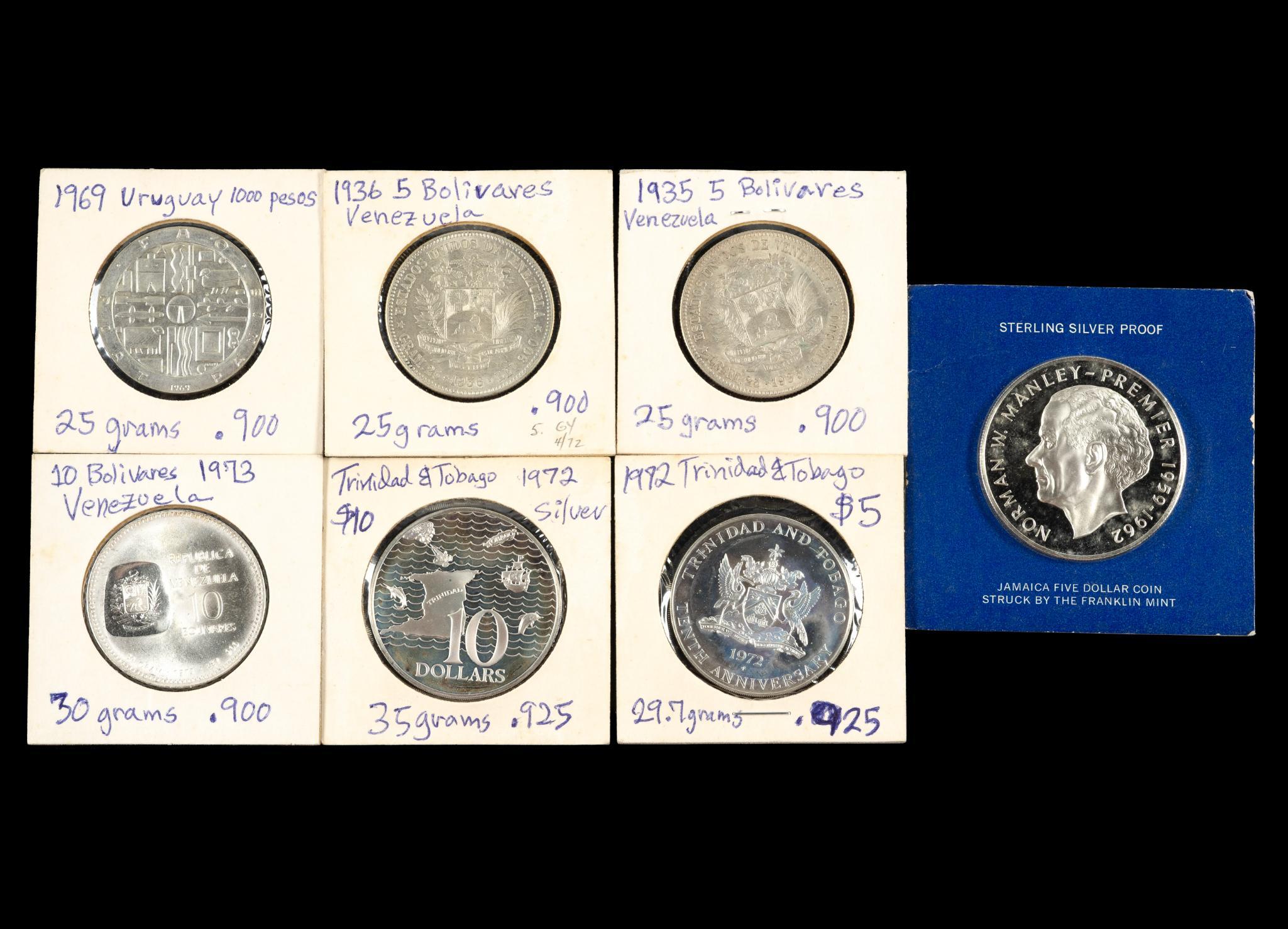 Latin American And Caribbean World Silver Coins