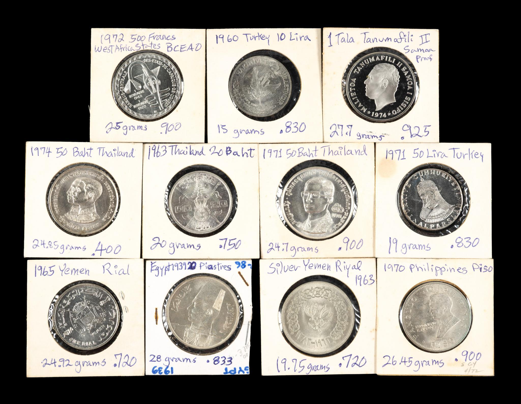 Eleven World Silver Coins Including Tristan
