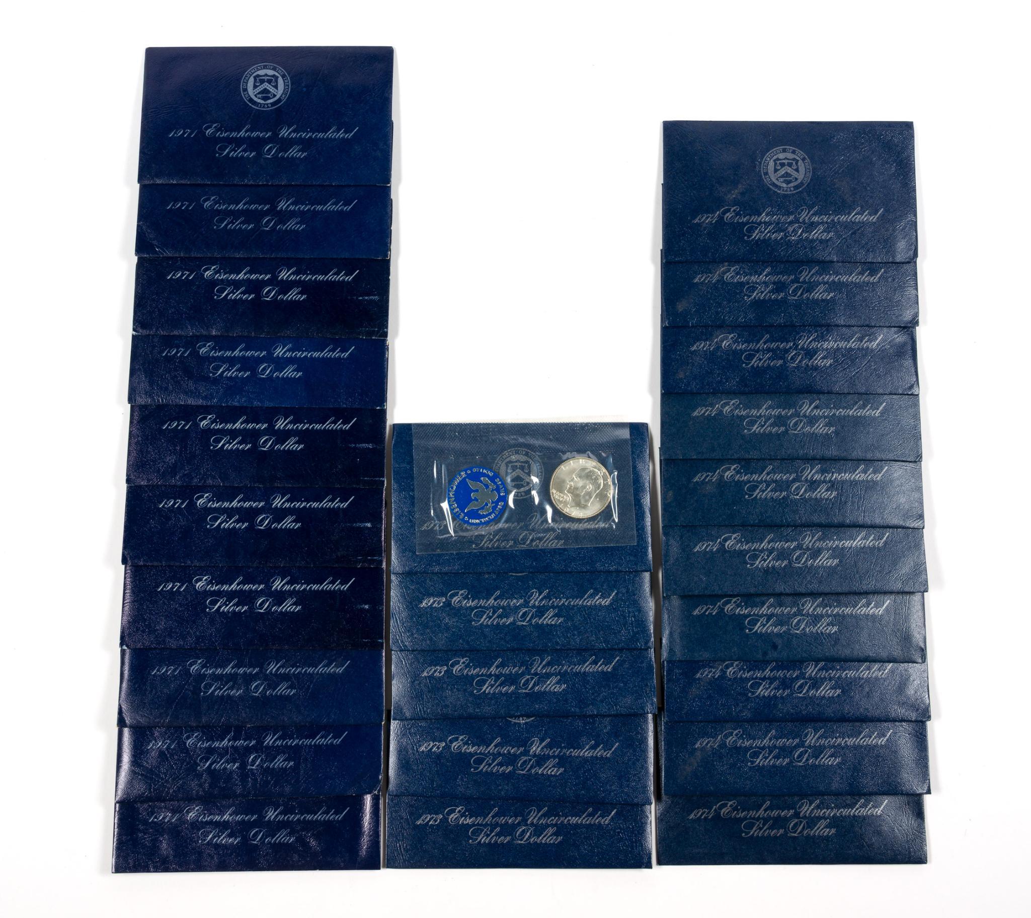 Twenty Five Silver Eisenhower Dollars