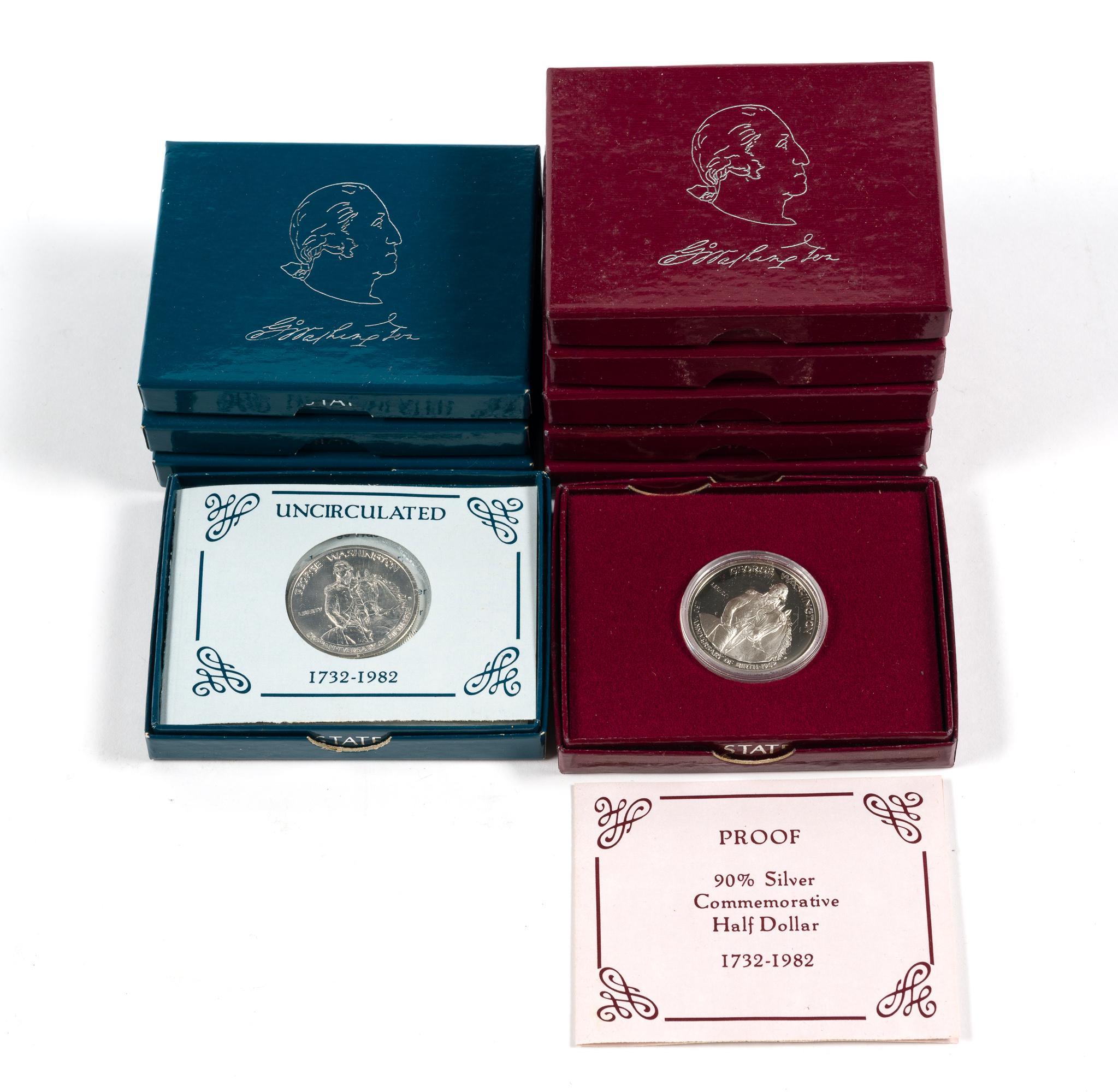 Ten Commemorative Silver Half Dollars