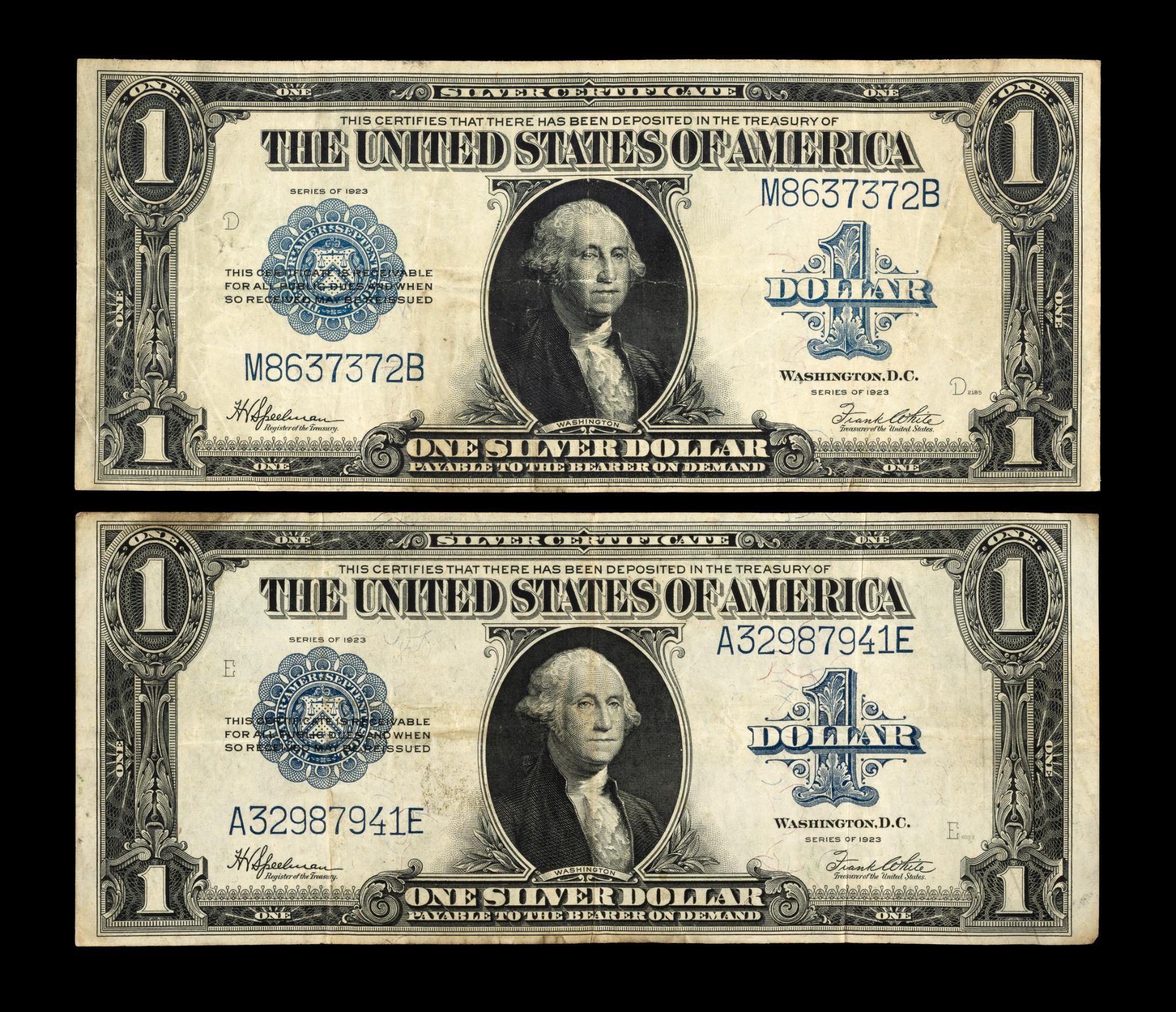Large Bills Including Silver Certificate And National Currency