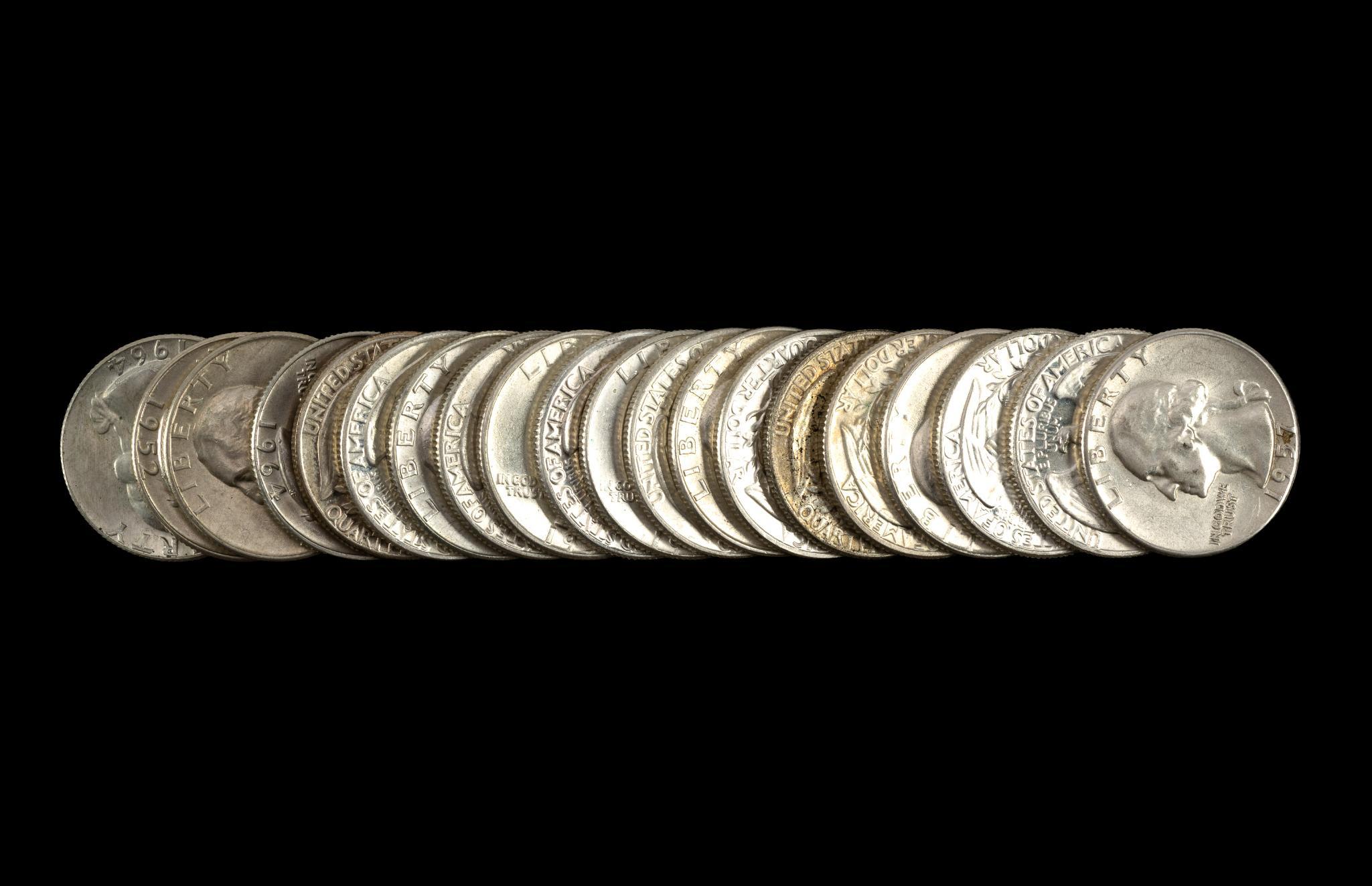 Twenty Washington Silver Quarters