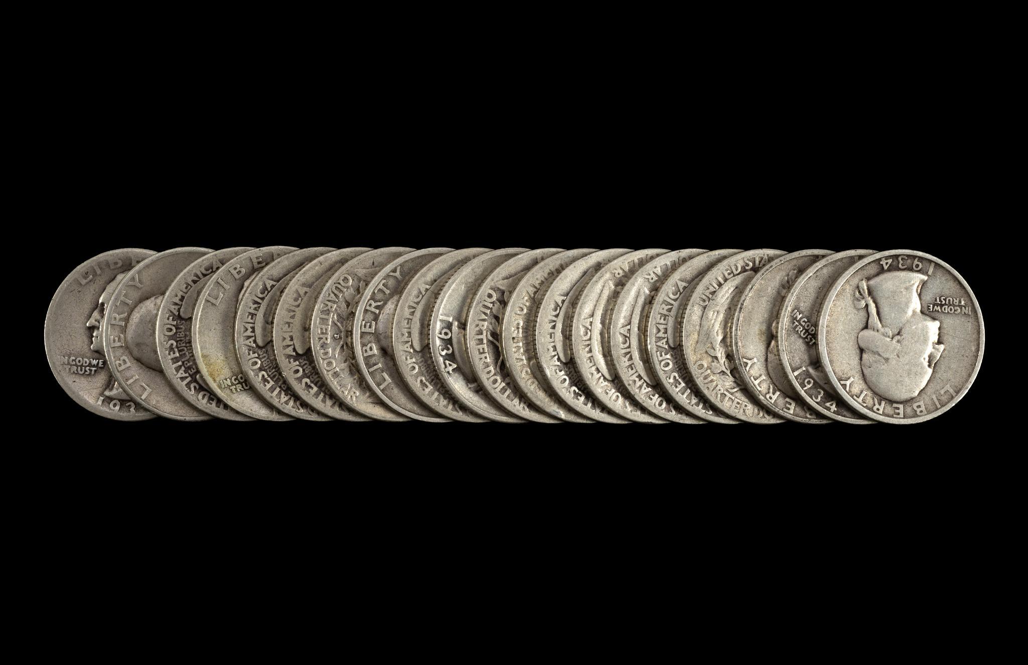 Twenty Washington Silver Quarters