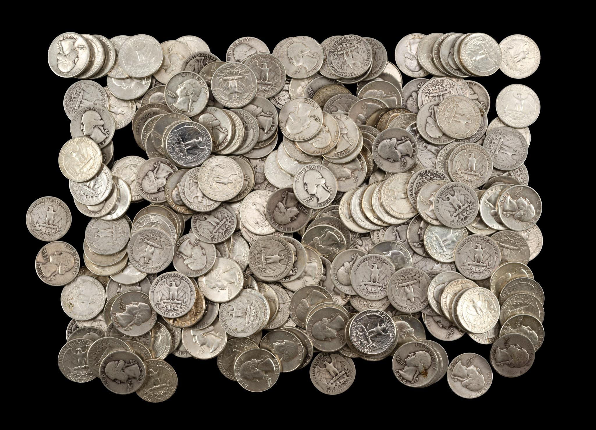 Three Hundred Washington Silver Quarters