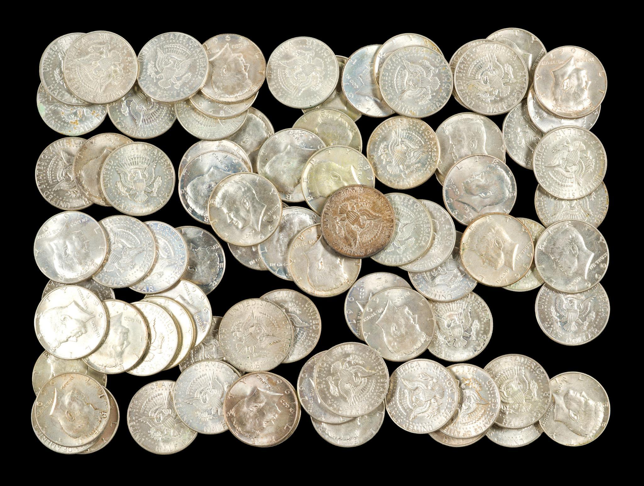 Eighty Silver Kennedy Half Dollars