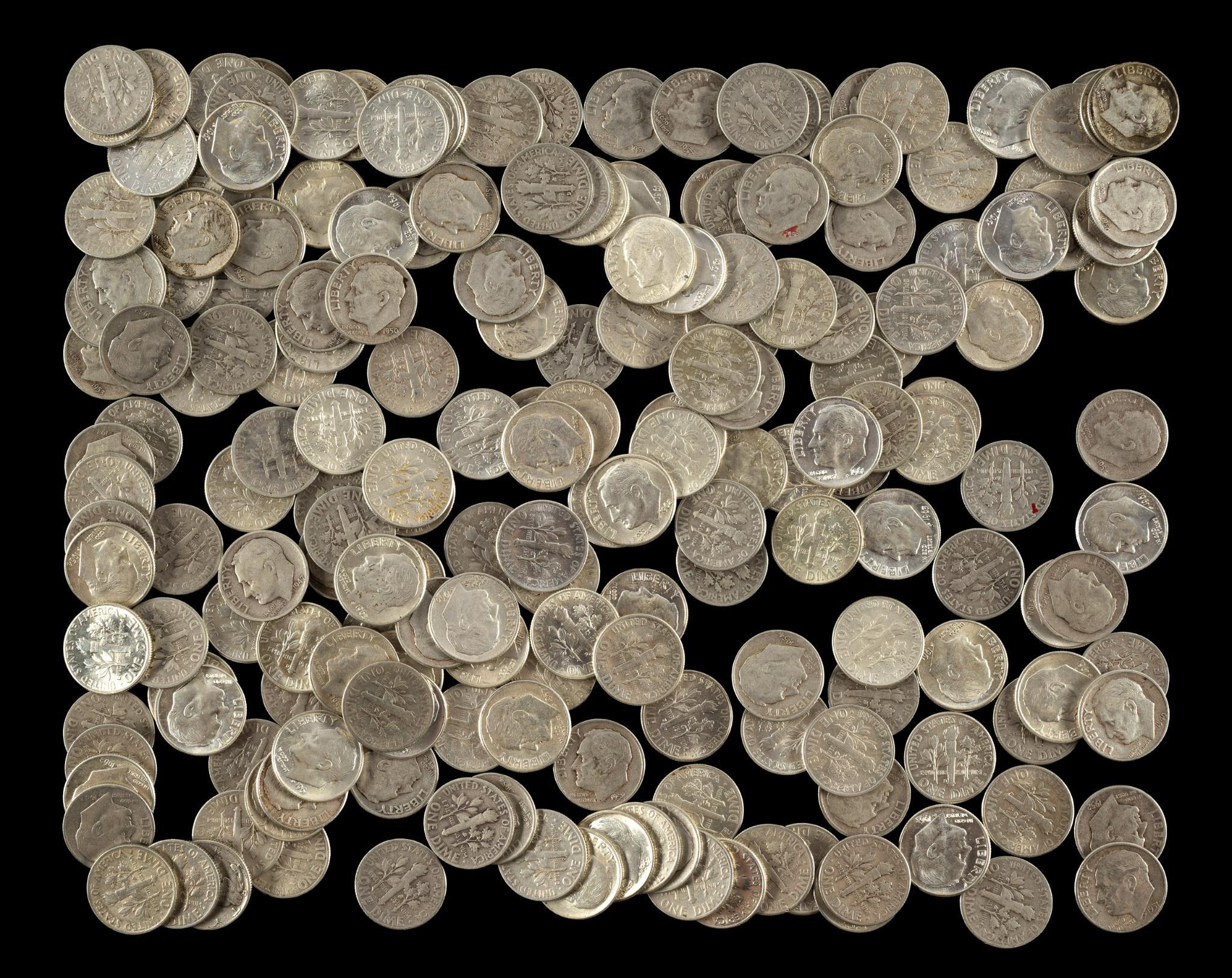 Two Hundred Silver Roosevelt Dimes