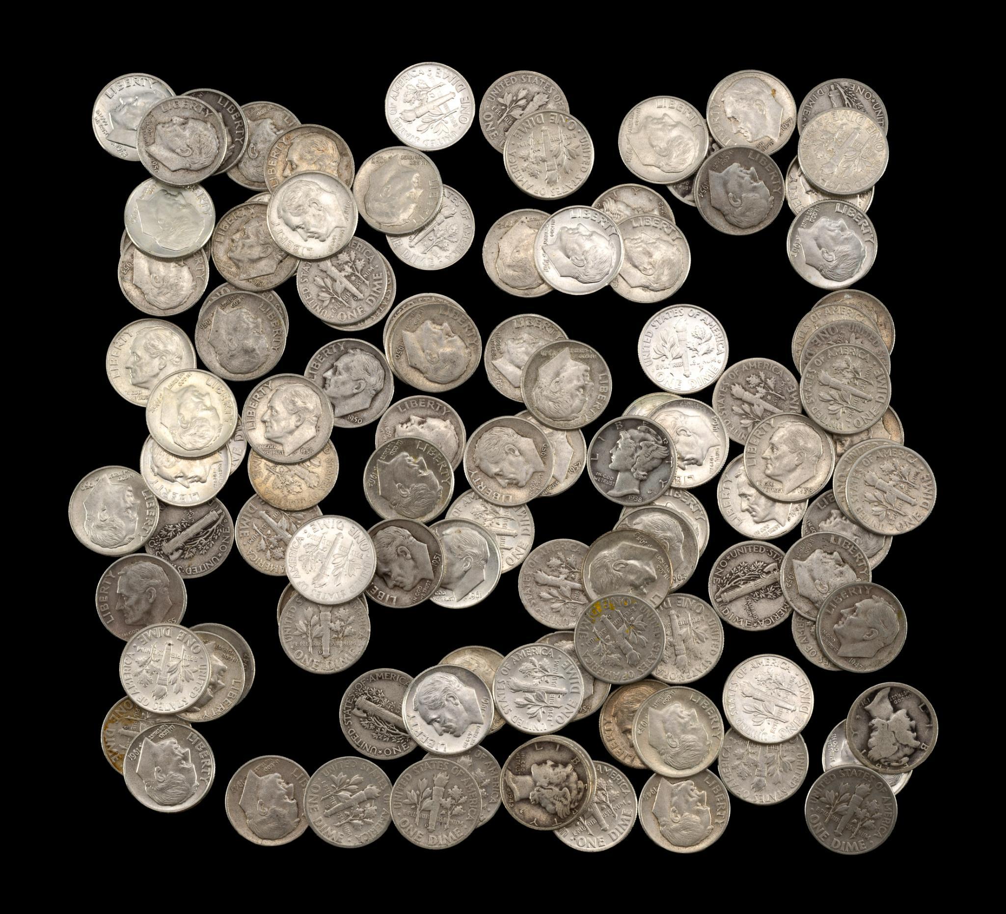 One Hundred Seven Silver Dimes