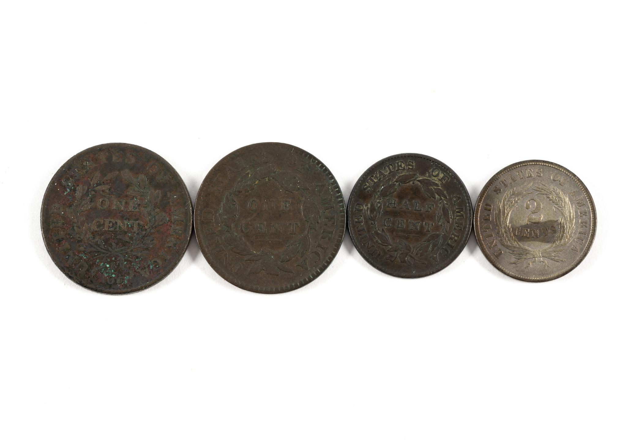 Large Cents Half Cent Two Cent