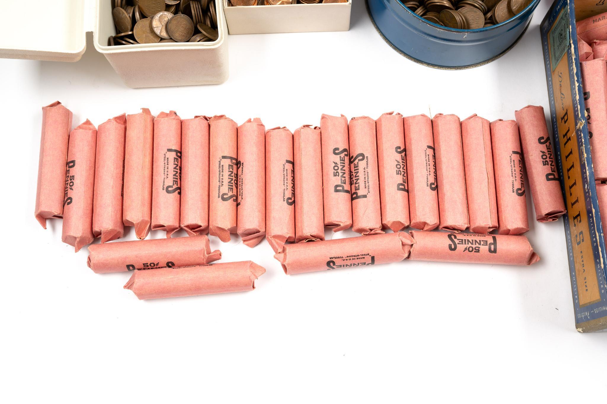 Over Ten Thousand Pre 1982 Lincoln Memorial And Wheat Cents