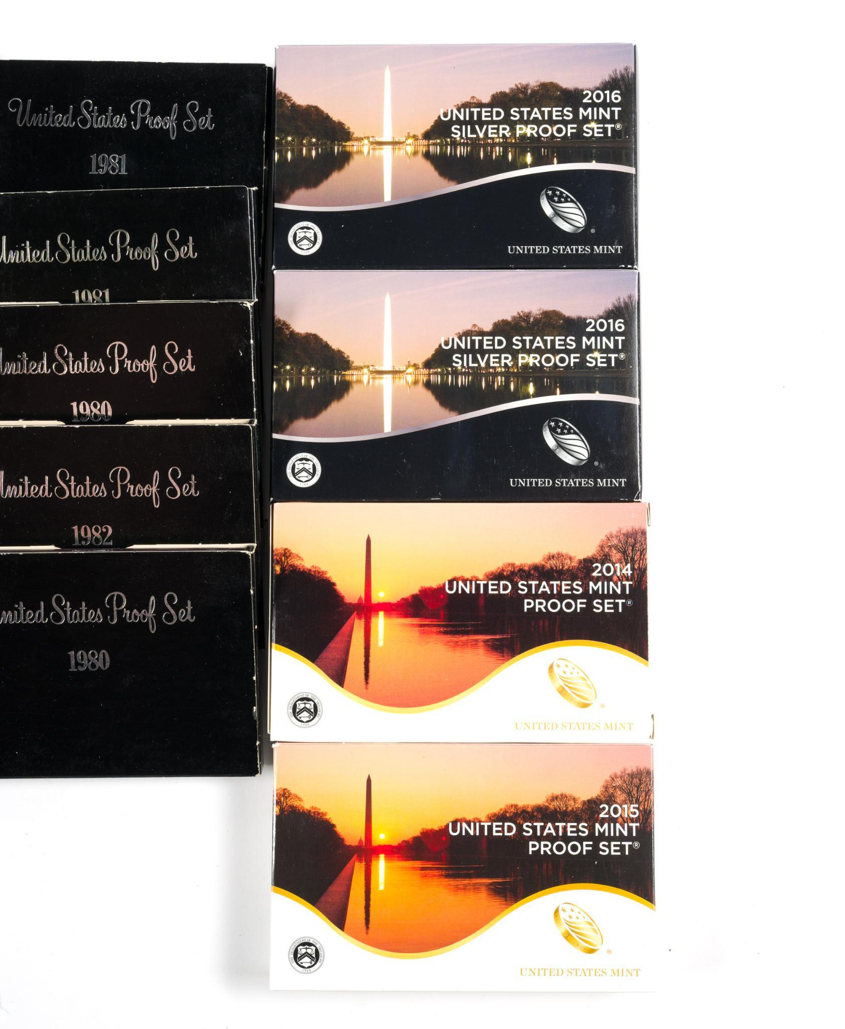Twenty Three Mint And Proof Sets With Silver