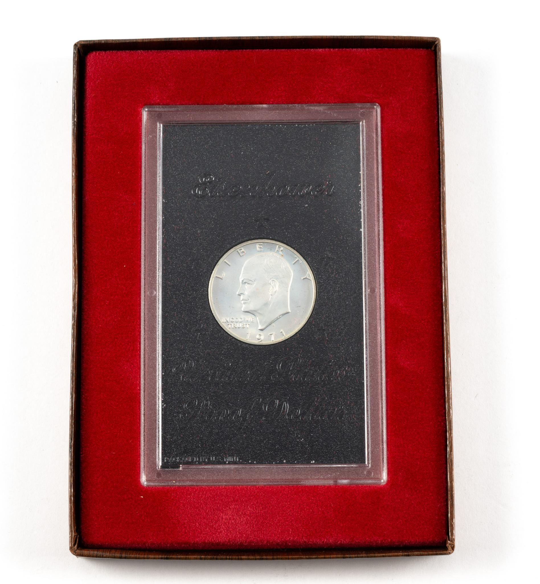 Five Silver Eisenhower Dollars