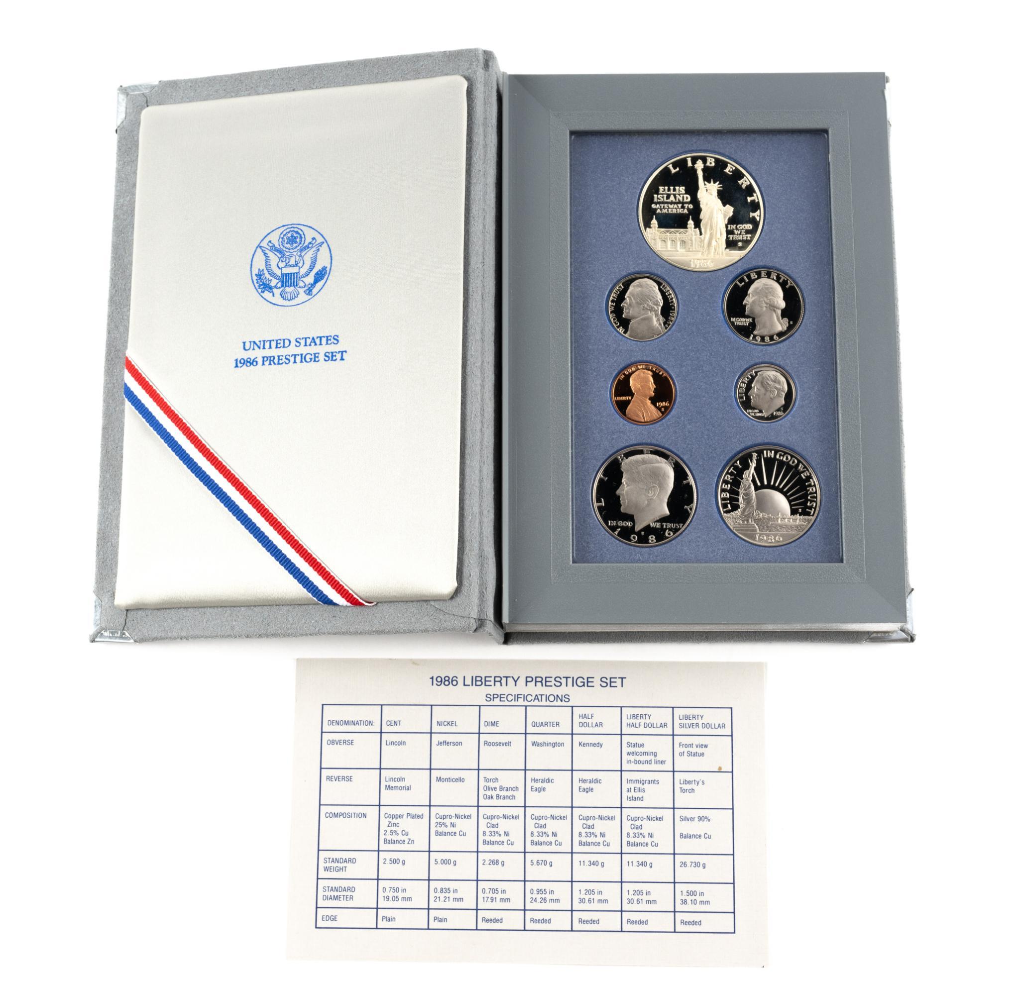Prestige And Liberty Silver Commemorative Sets