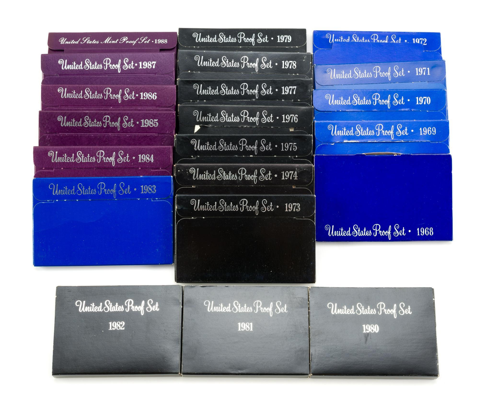 Twenty One Proof Sets1968 Through 1988