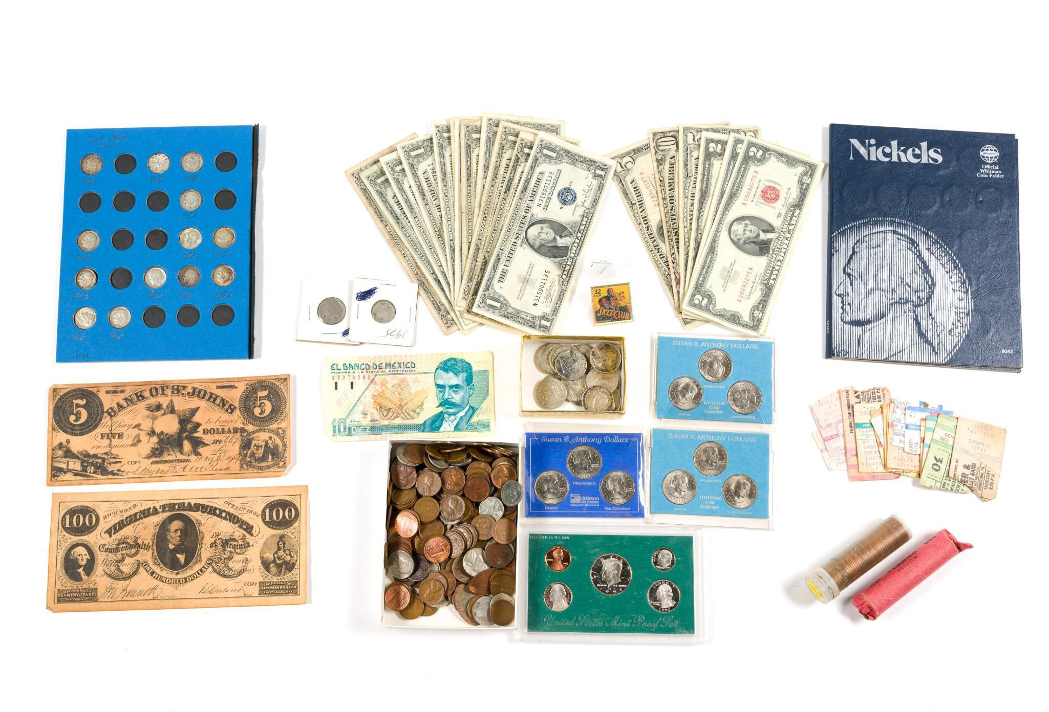 Silver Coins Silver Certificates Antique Bank Notes