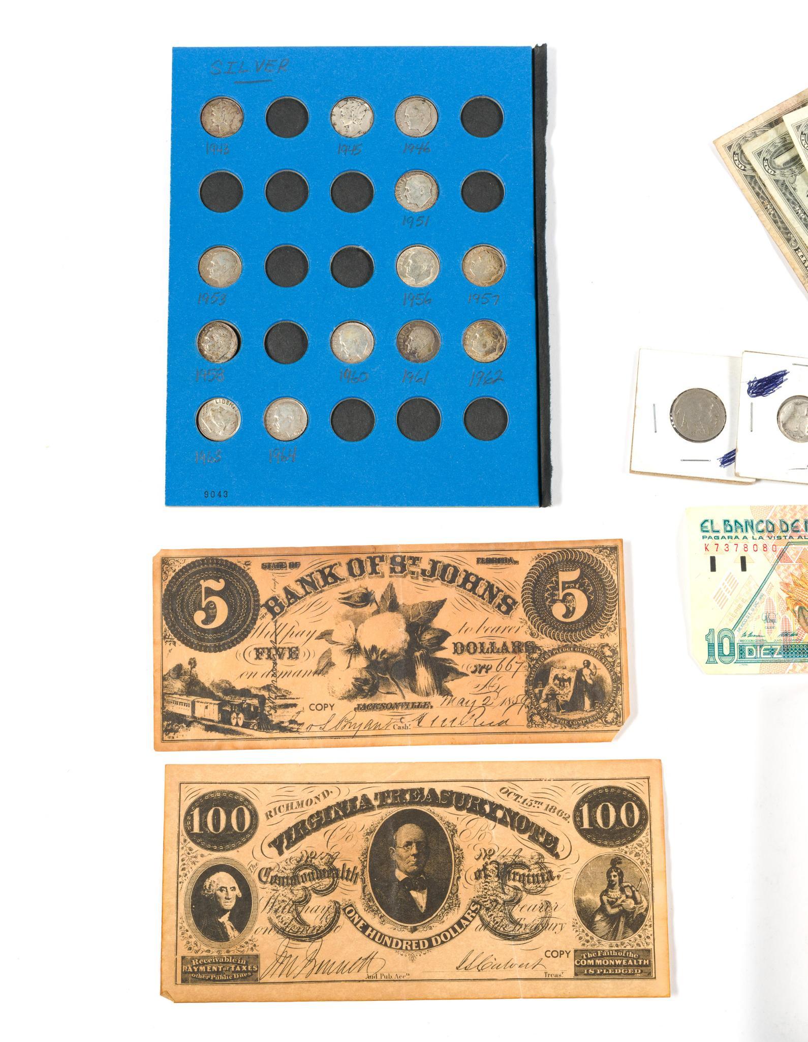 Silver Coins Silver Certificates Antique Bank Notes