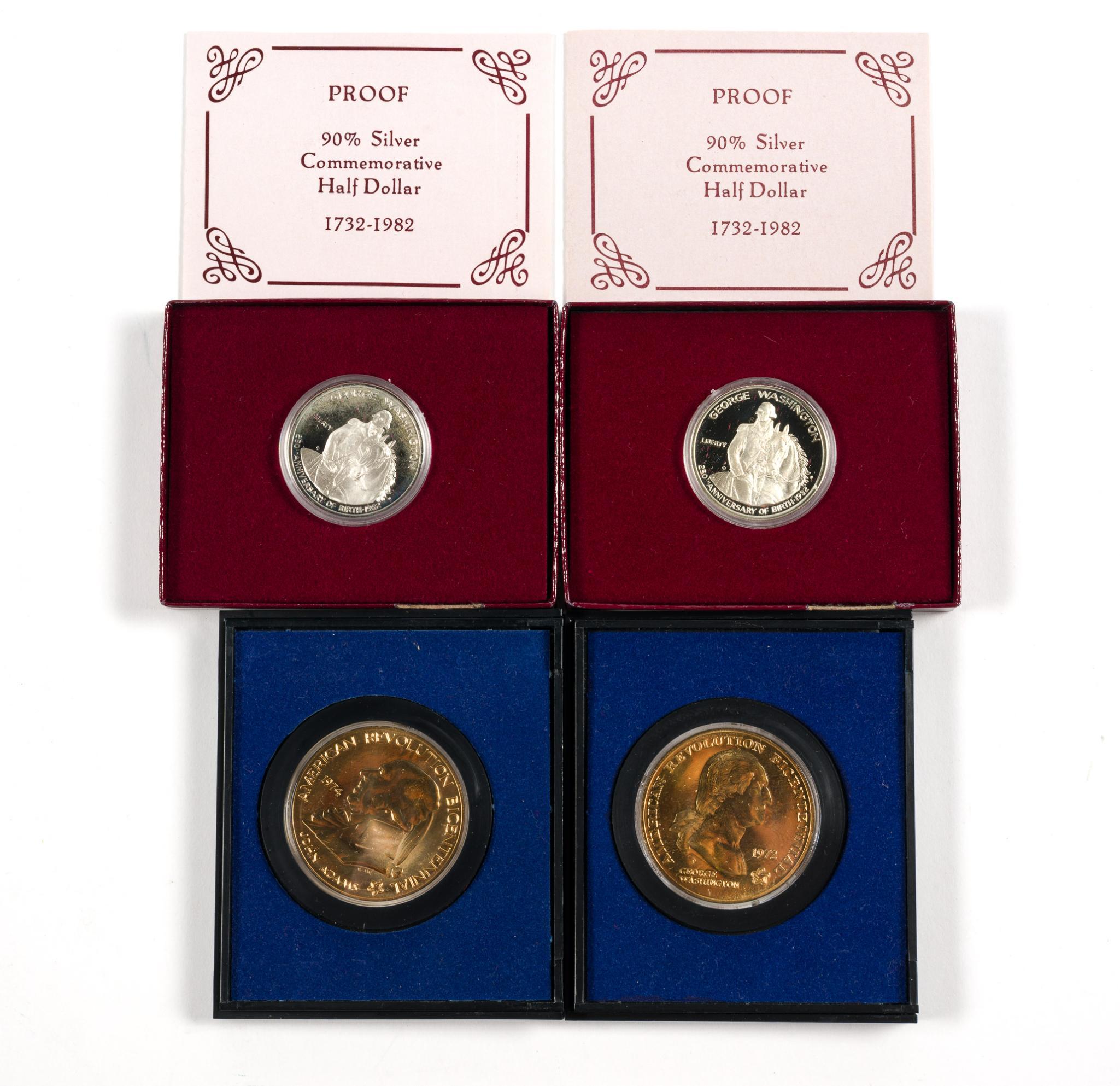Medallions And Commemorative Coins Including Silver