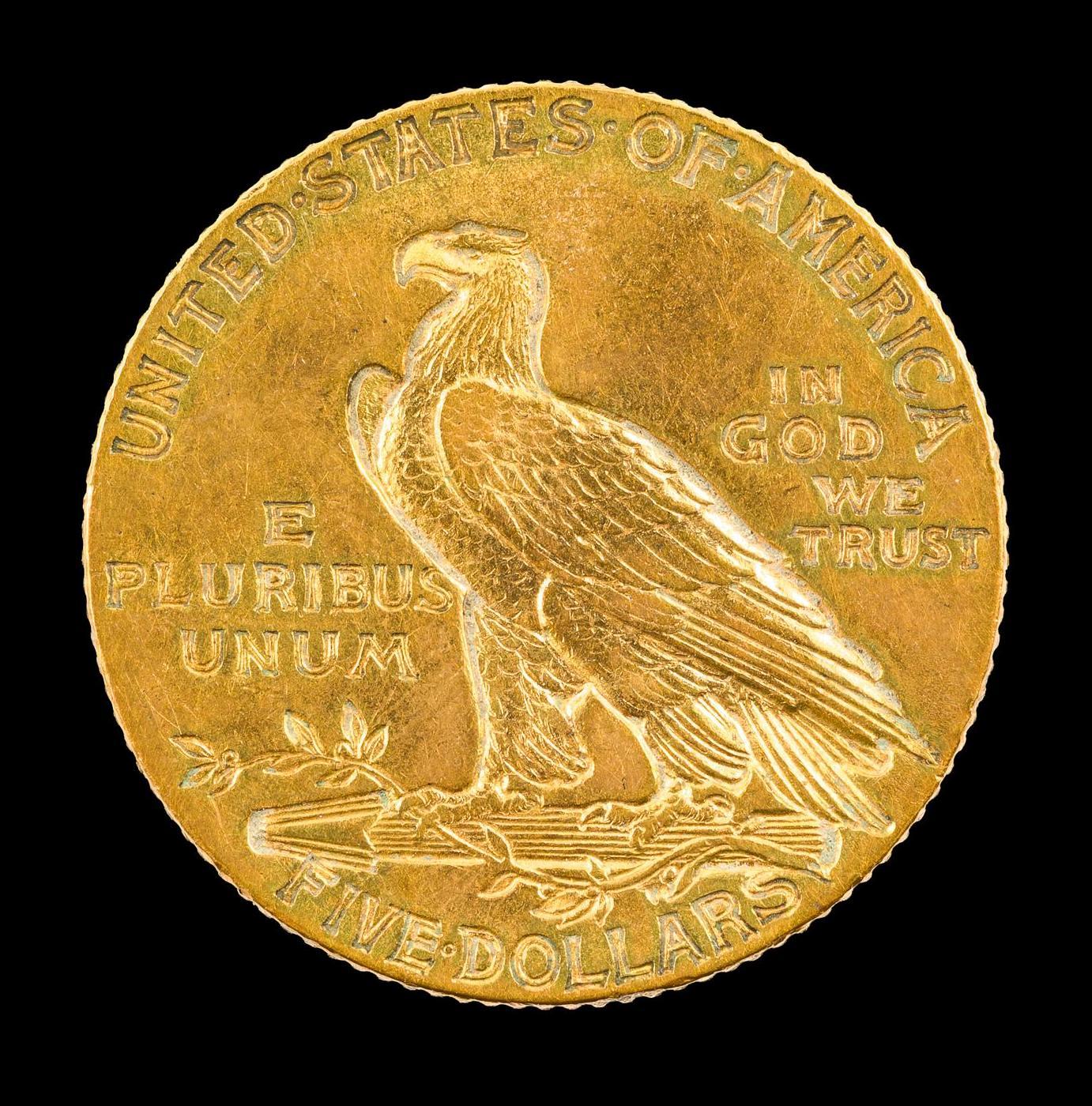 1911 Gold Indian Five Dollar Coin