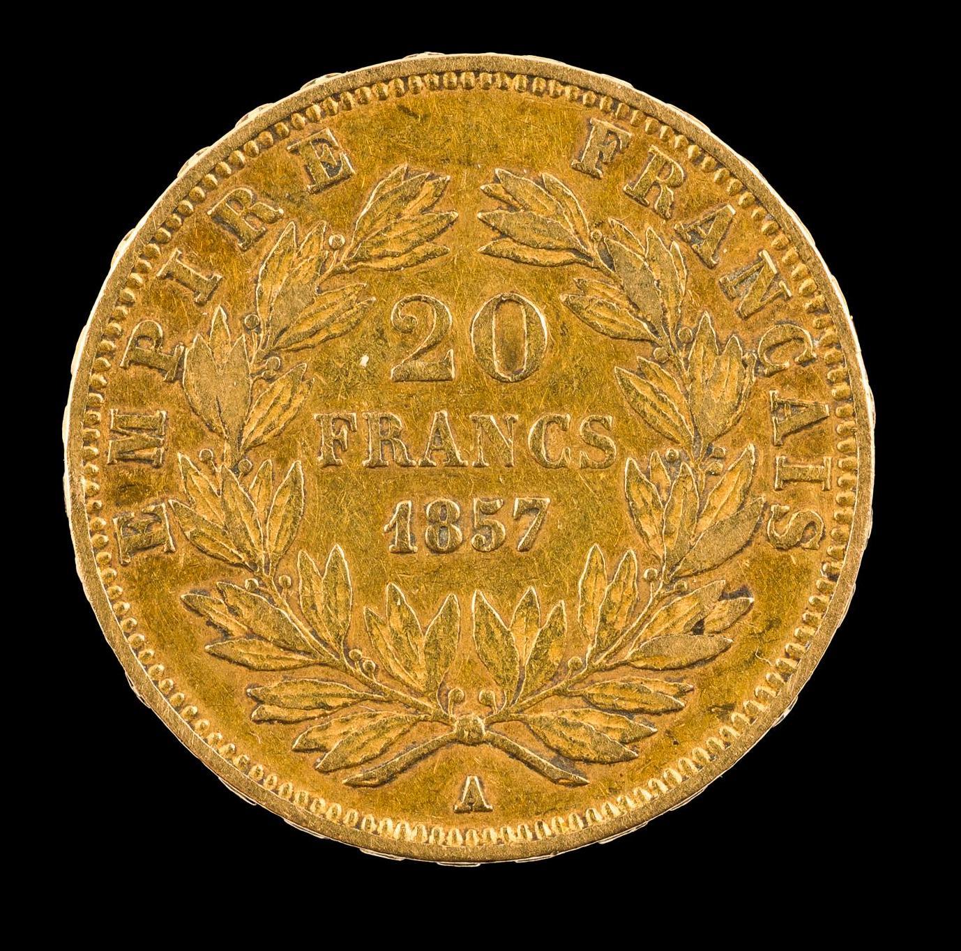 Twenty Francs Gold Coin 1867