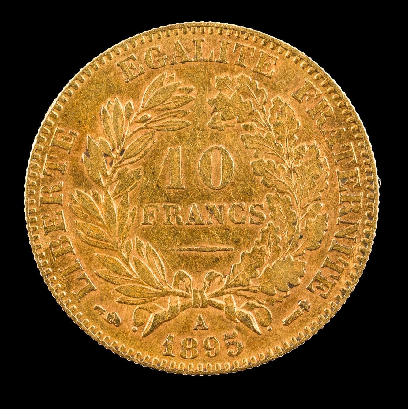 Ten Francs Gold Coin 1895