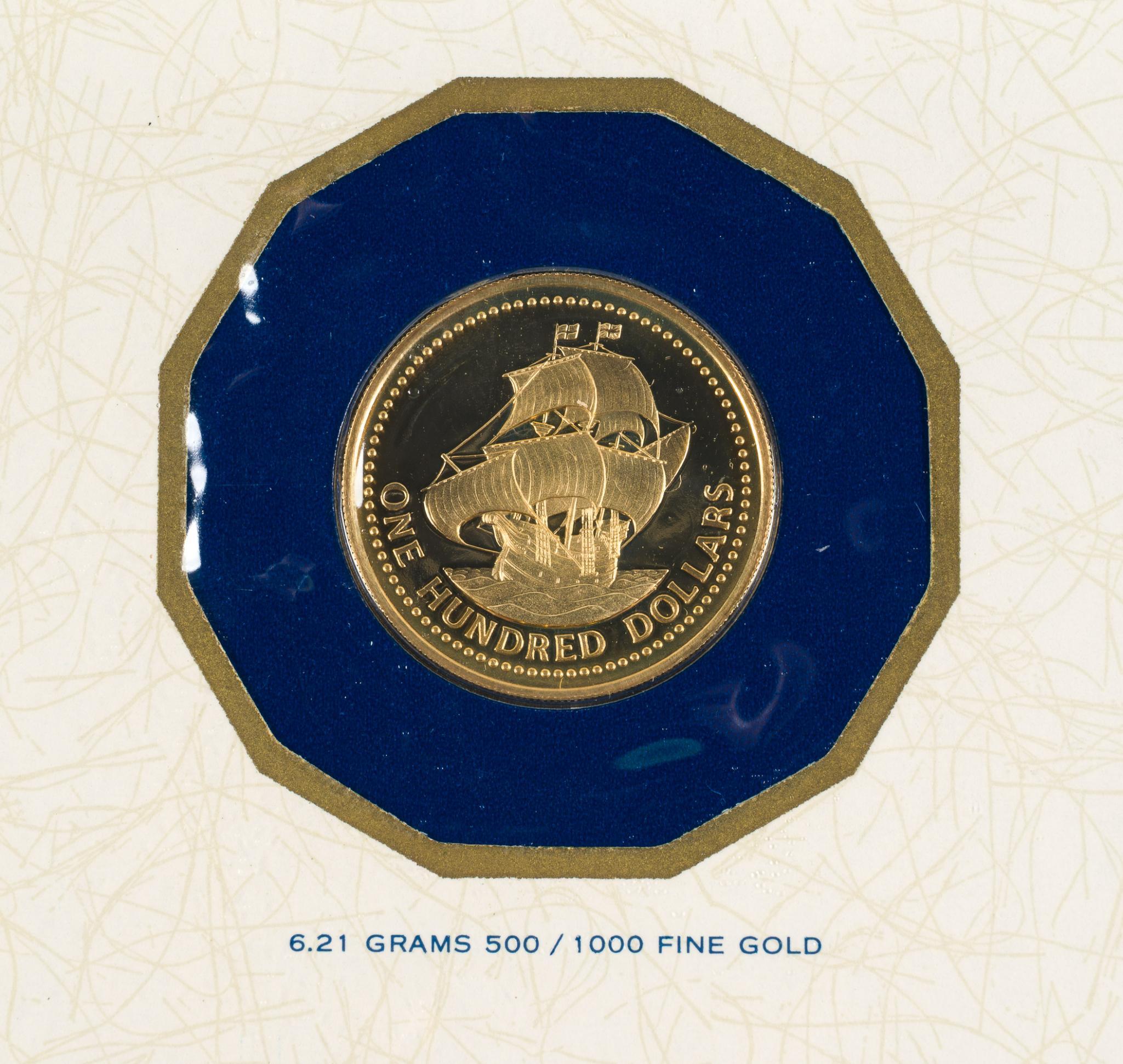 Barbados $100 Gold 1975