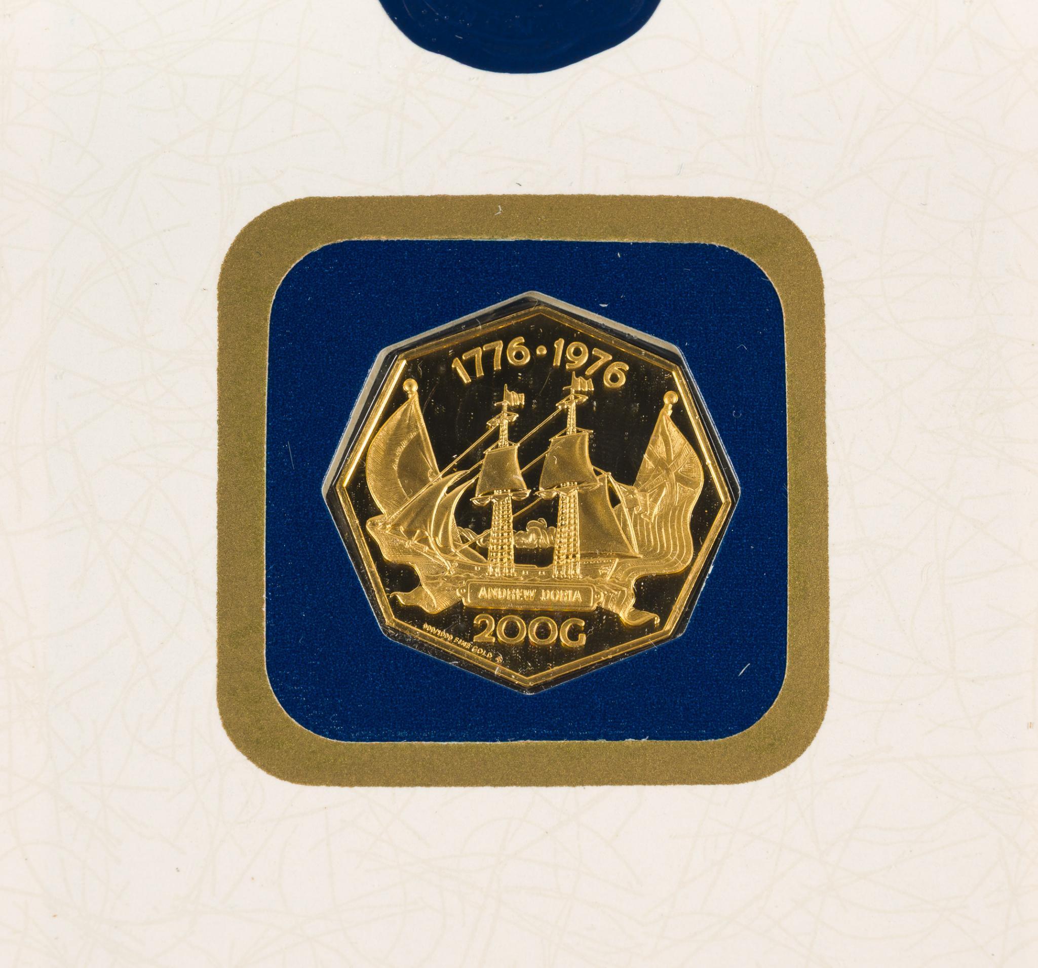 1976 Netherlands Antilles 200 Guilder Gold Coin