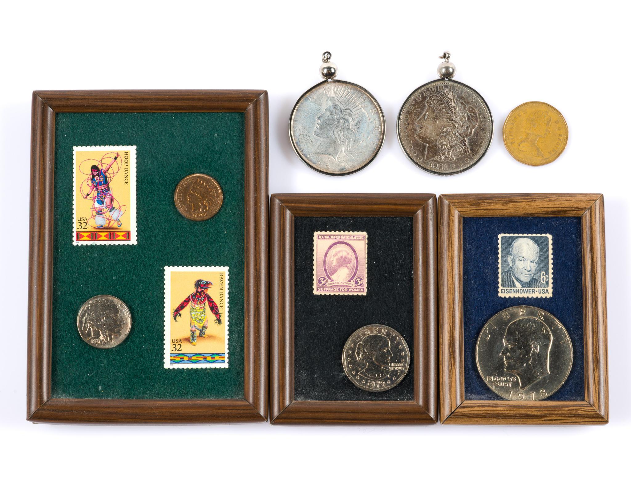 Two Silver Dollars Morgan And Peace