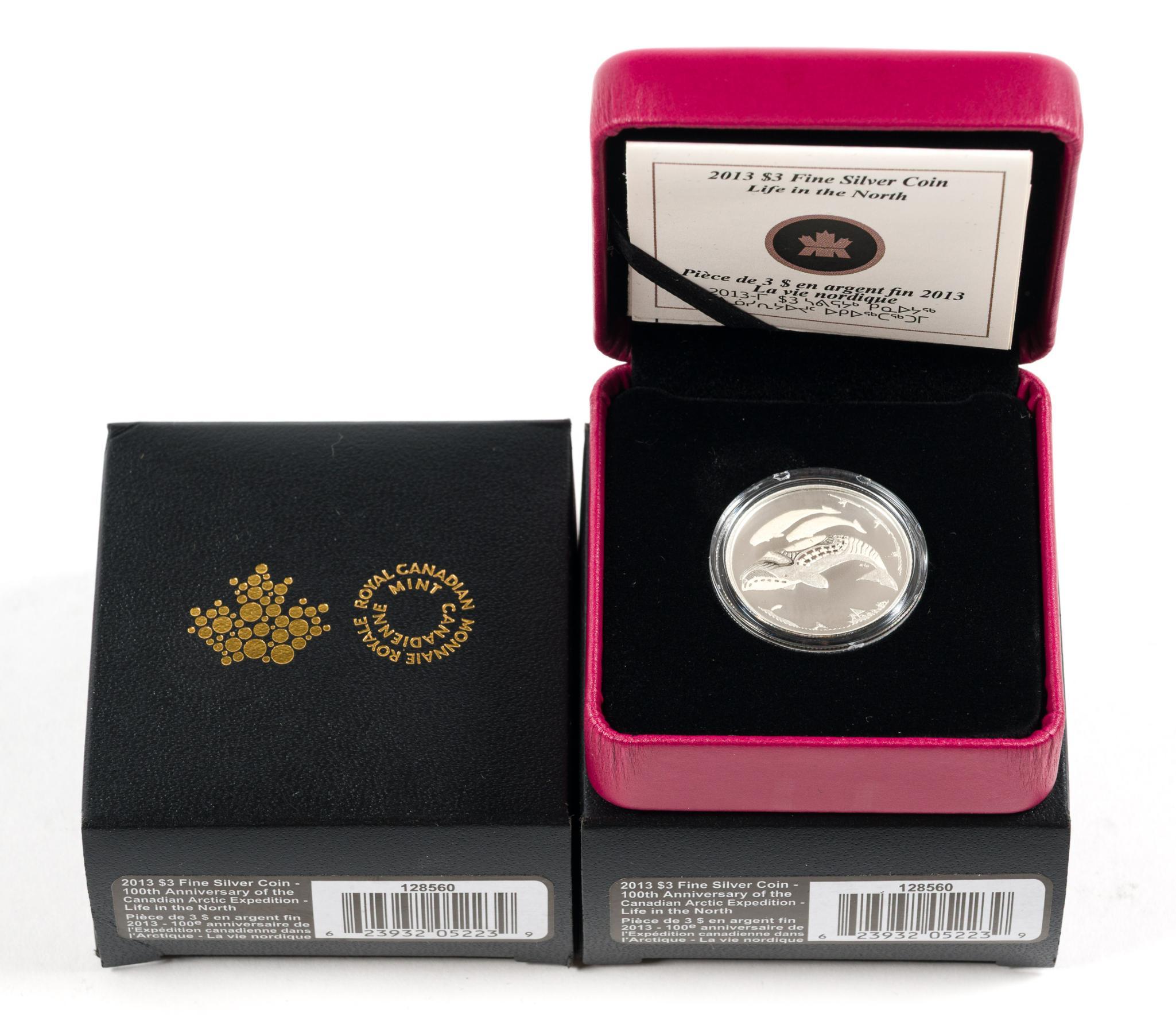Seven Pure Silver Proof Commemorative Canada Coins 2013