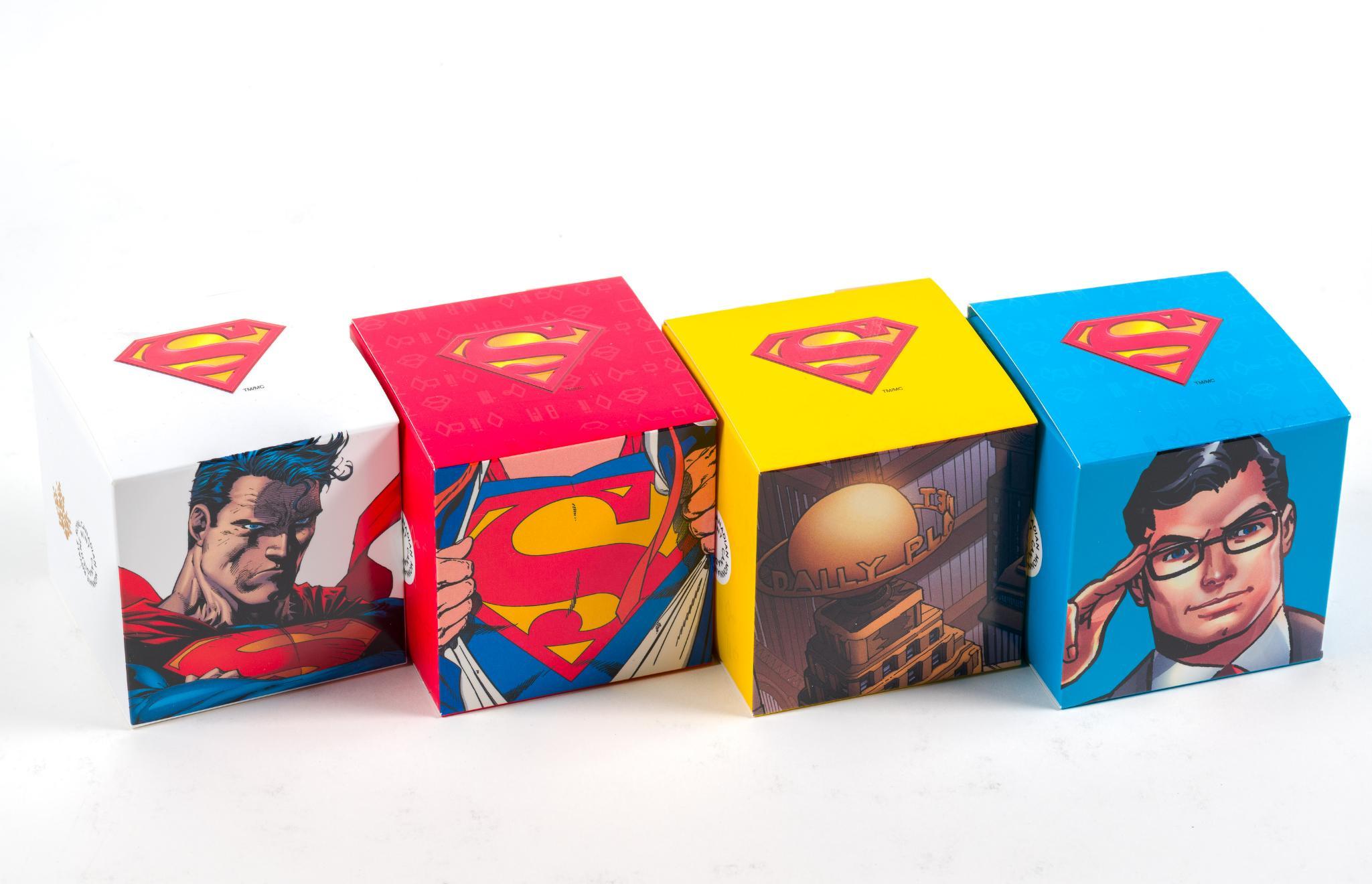 Four Superman Pure Silver Proof Commemorative Canada Coins 2013