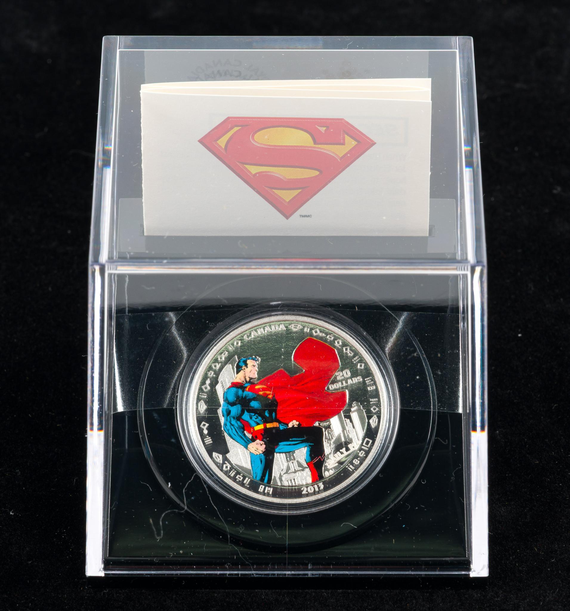 Four Superman Pure Silver Proof Commemorative Canada Coins 2013