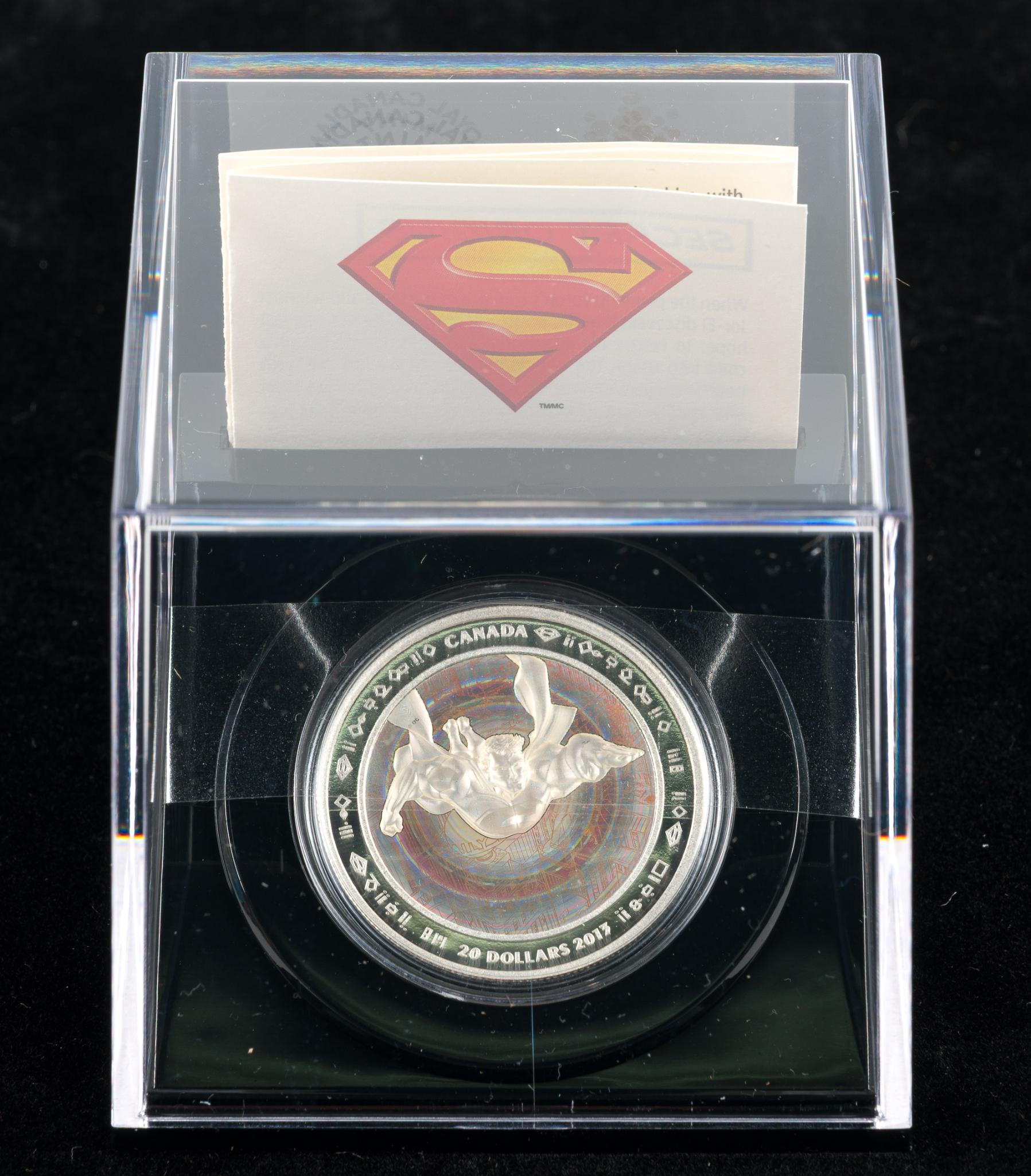 Four Superman Pure Silver Proof Commemorative Canada Coins 2013