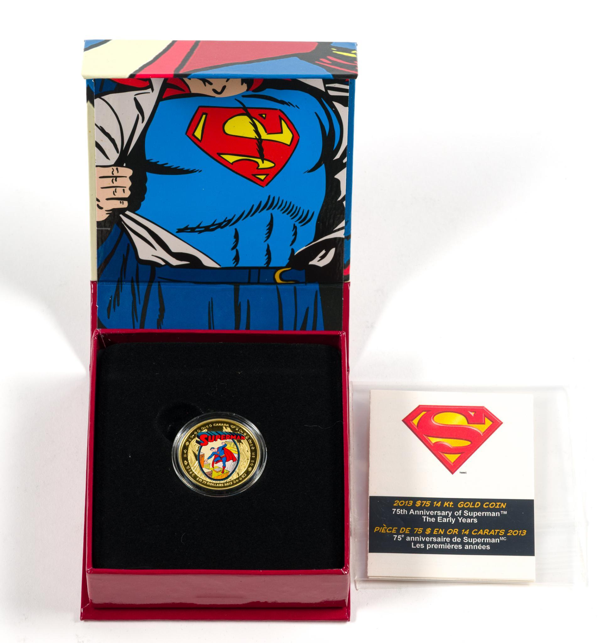 14K Gold Coin 2013 Canada Siuperman Series