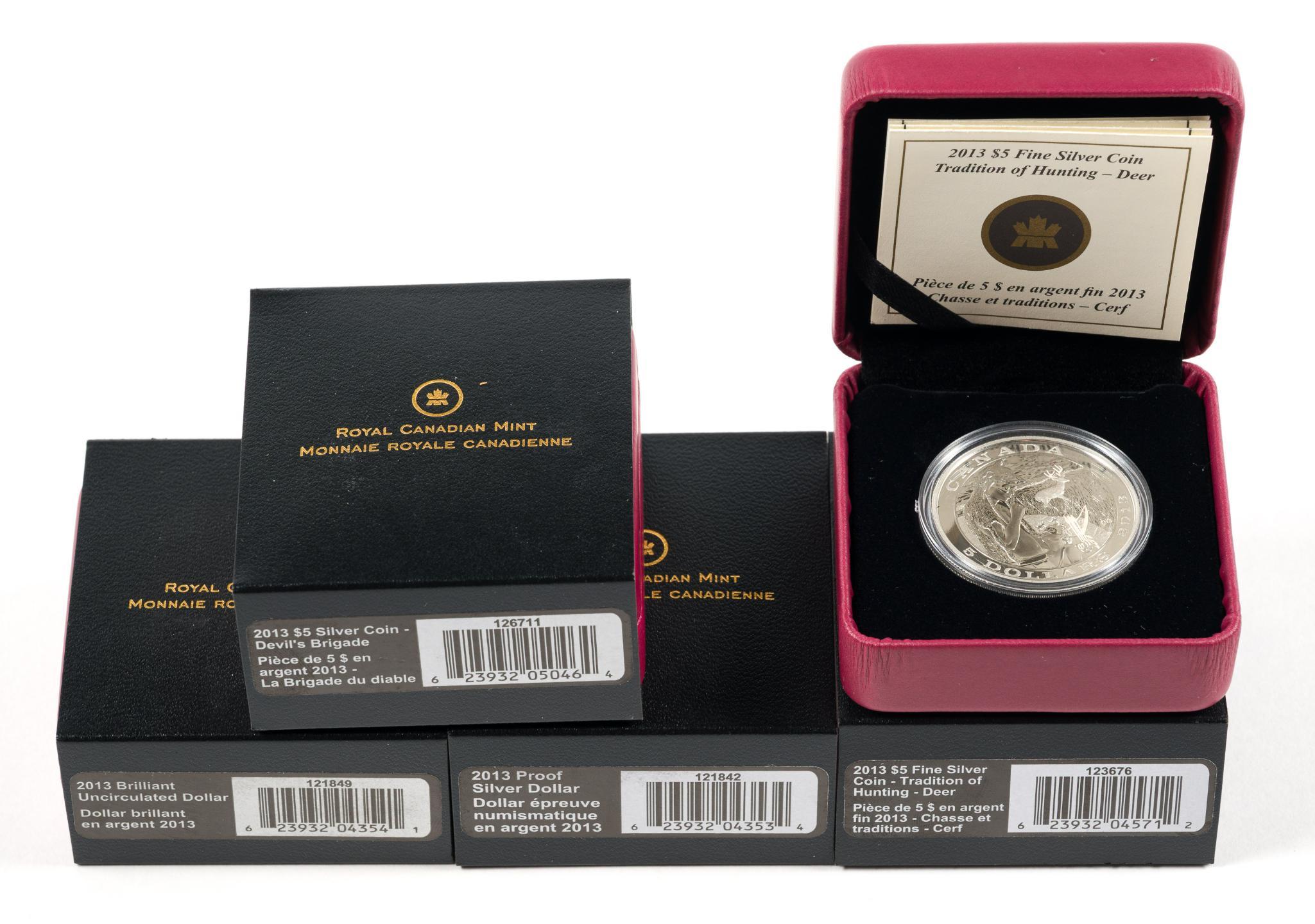 Eleven 2013 Pure Silver Canada Commemorative Coins